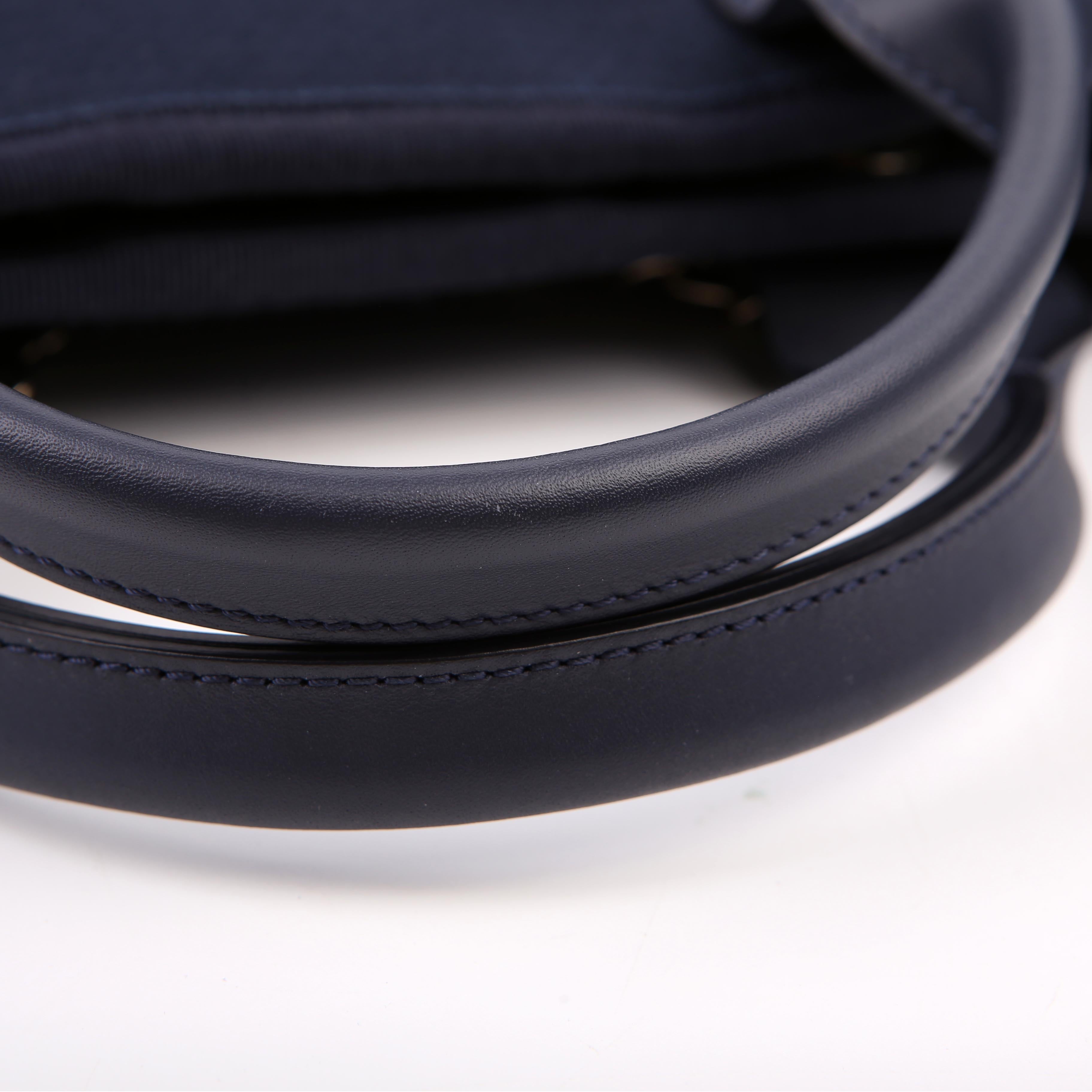 Deauville Small With Pouch Mixed Fibers Navy