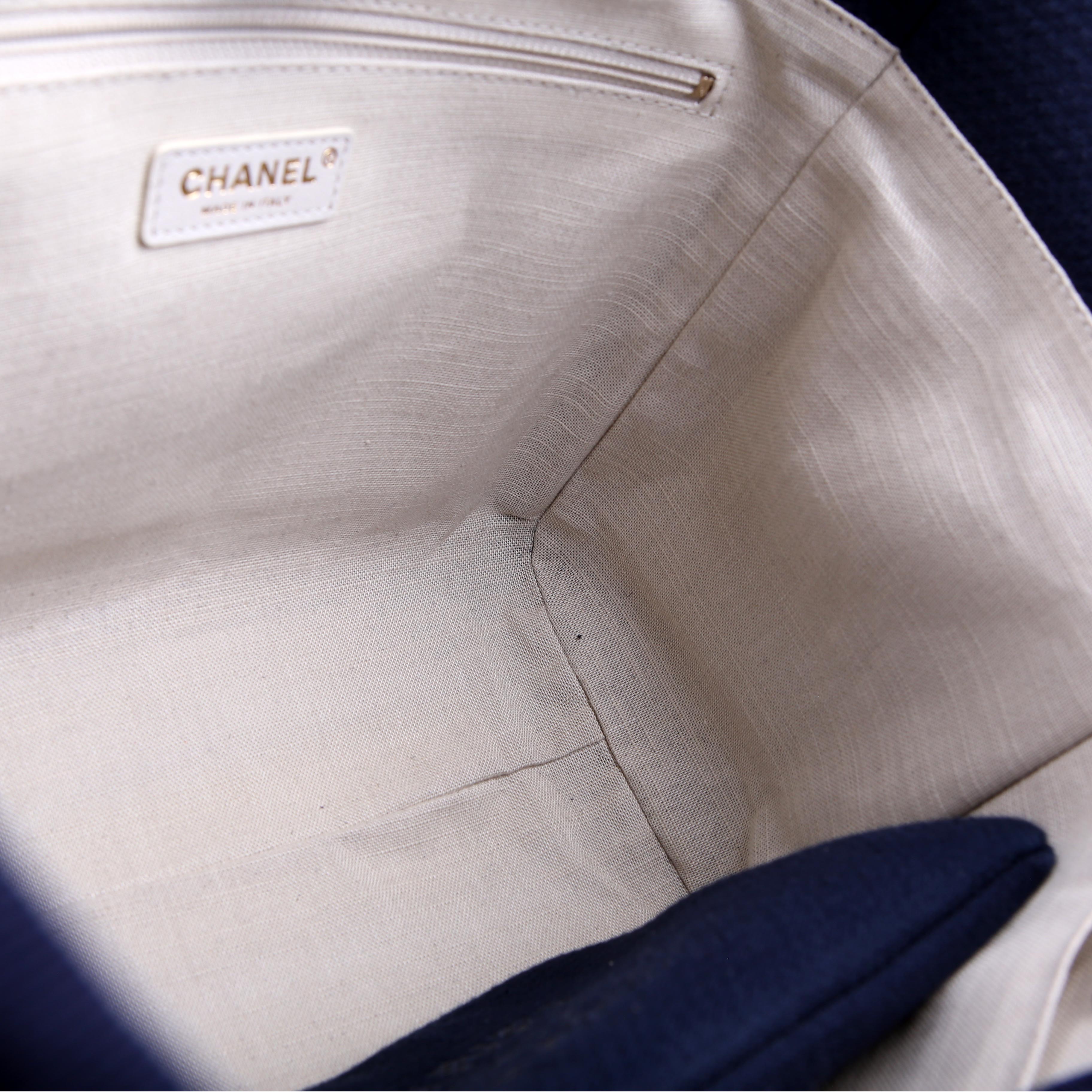 Deauville Small With Pouch Mixed Fibers Navy