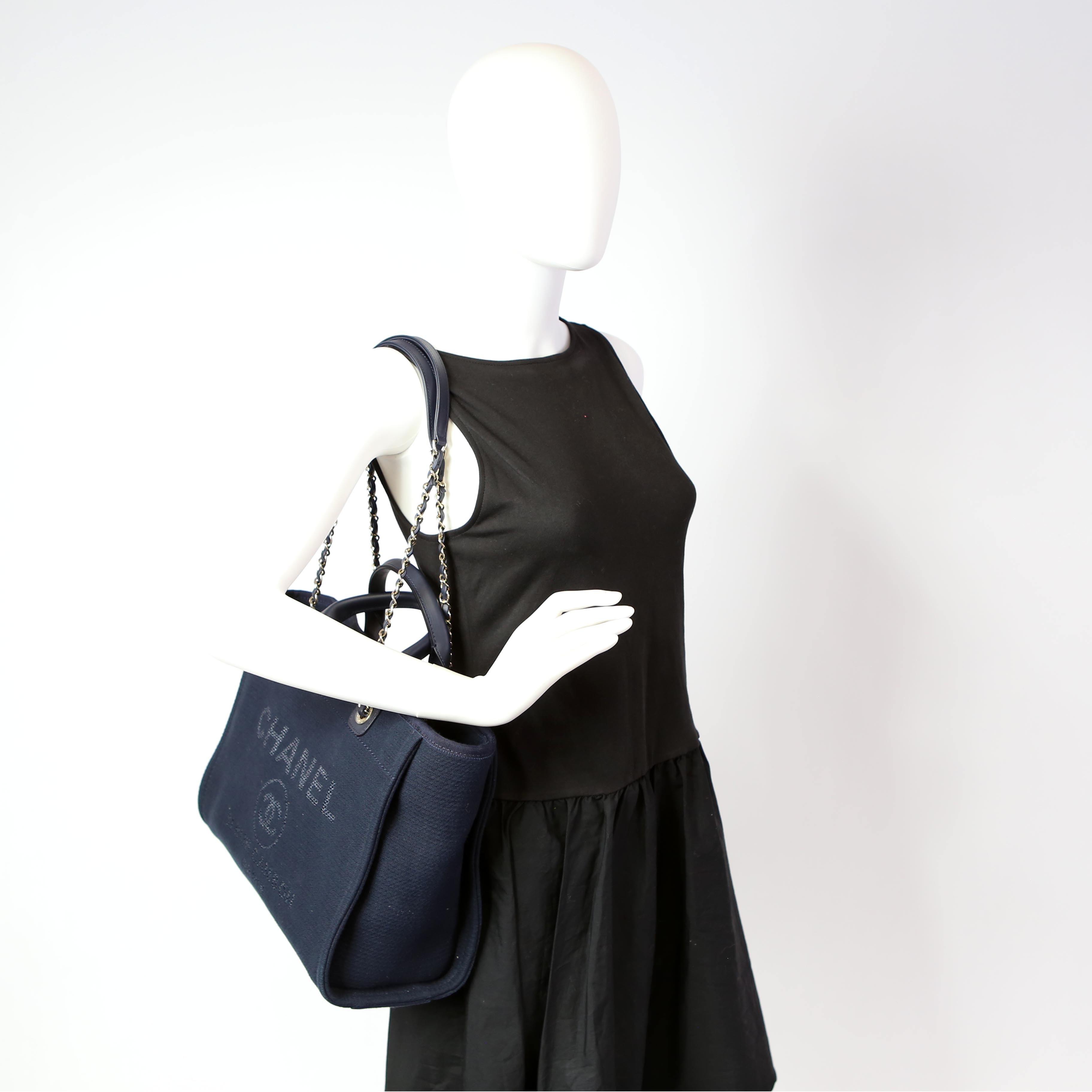 Deauville Small With Pouch Mixed Fibers Navy