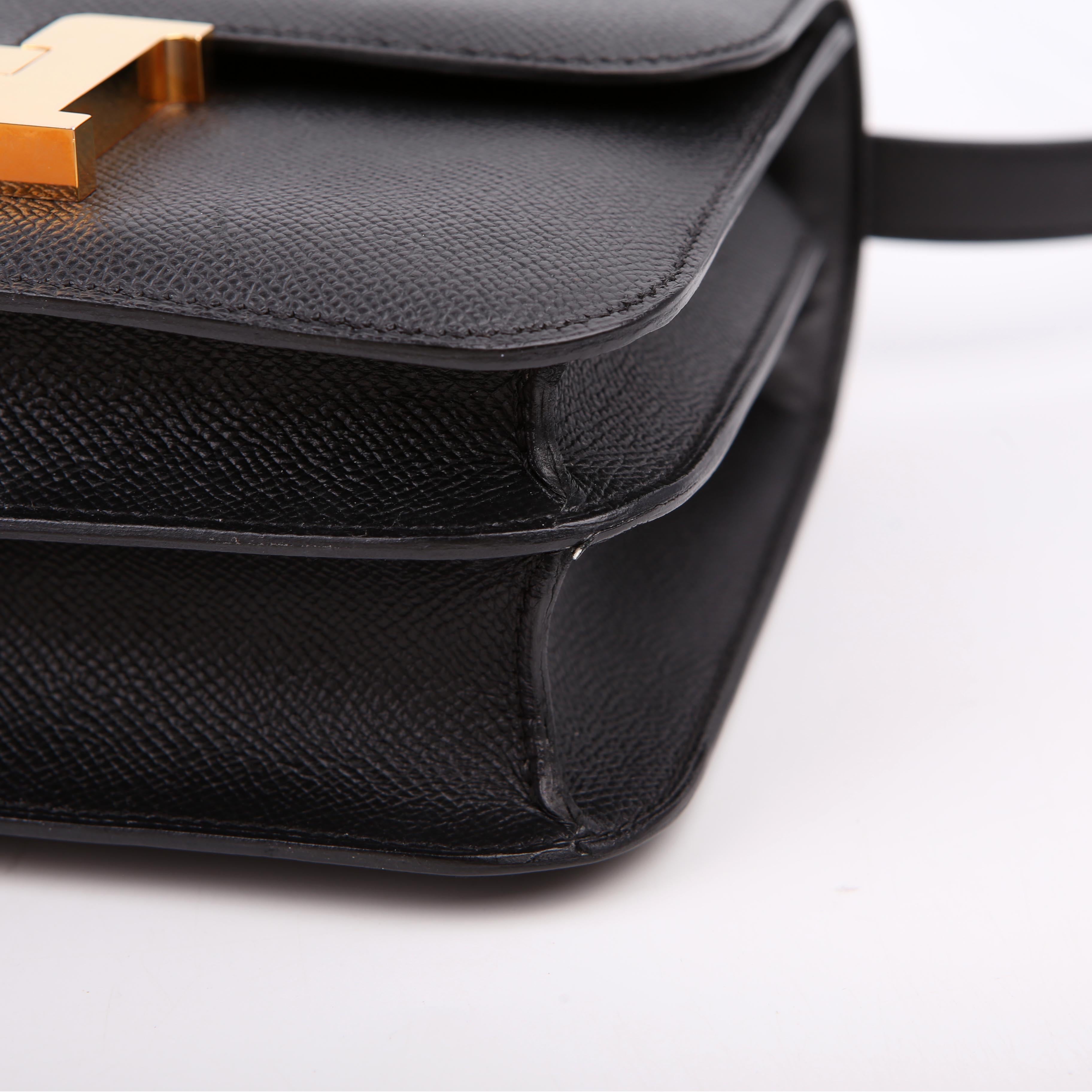 Hermes Constance 24 Epsom 2017 Black/Gold