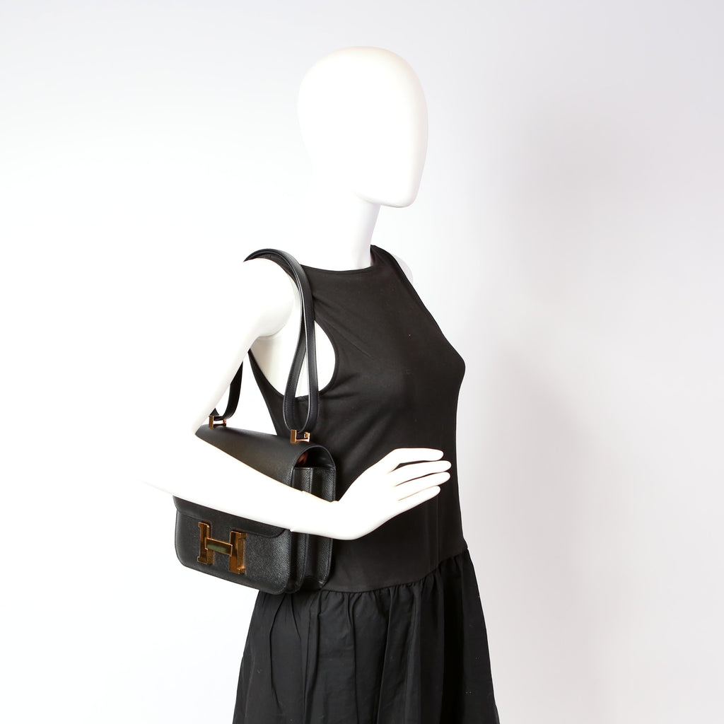 Hermes Constance 24 Epsom 2017 Black/Gold