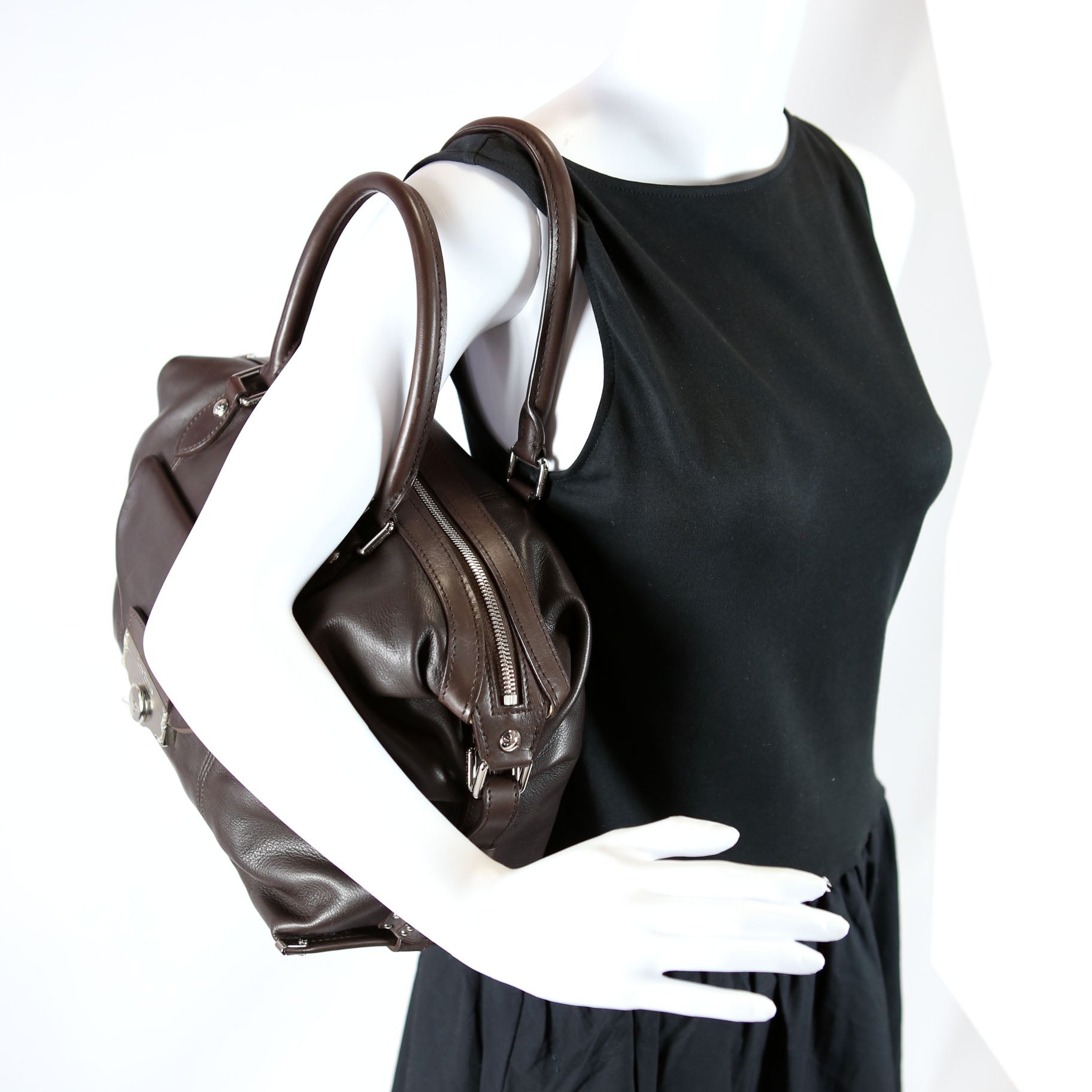 Sac Louis Boston Bag Calfskin Brown