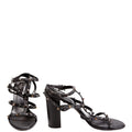 Rockstud Strappy Block Heel Sandals Size 41 Black