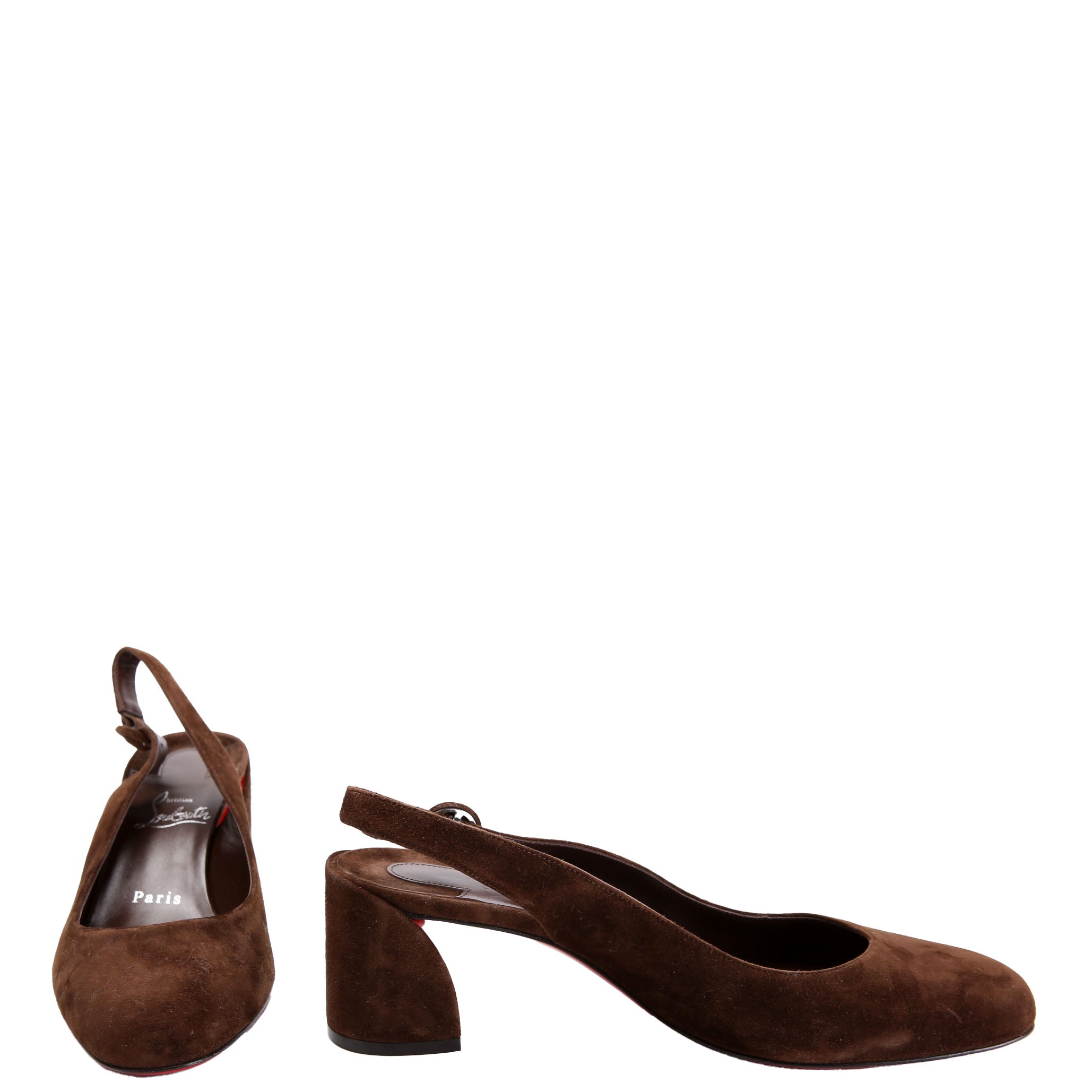 So Jane 55 Suede Slingback Pumps Size 39 Brown