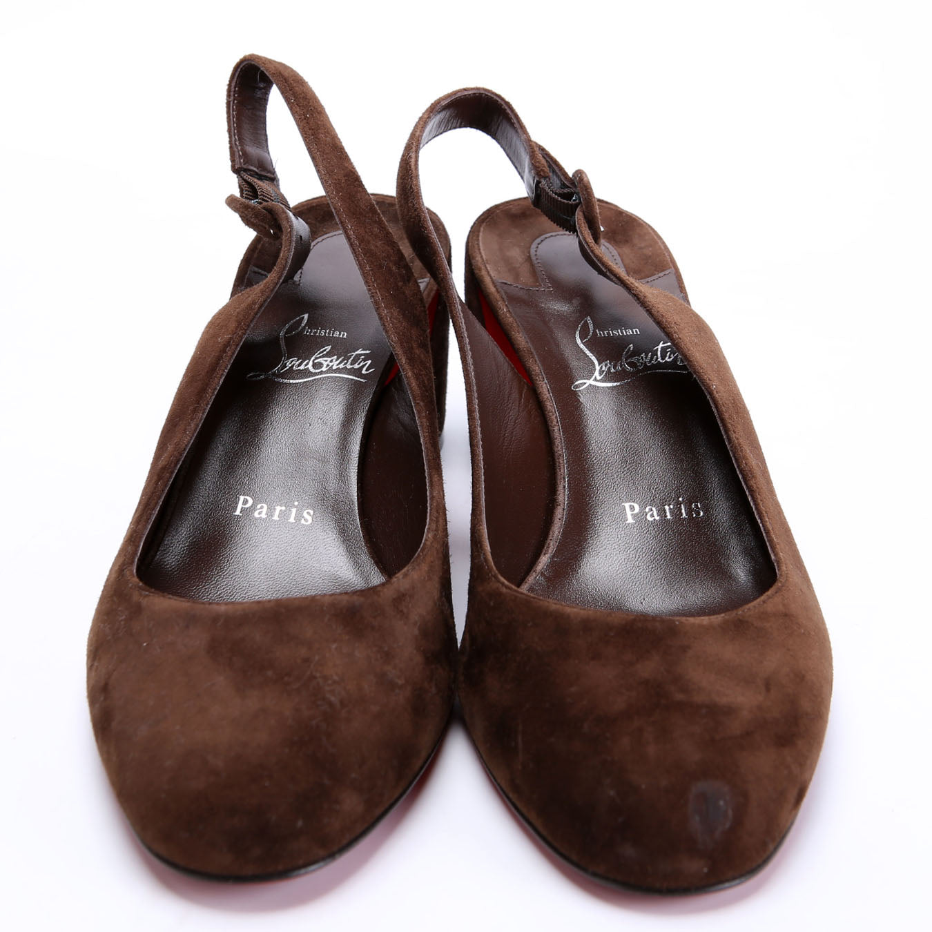 So Jane 55 Suede Slingback Pumps Size 39 Brown