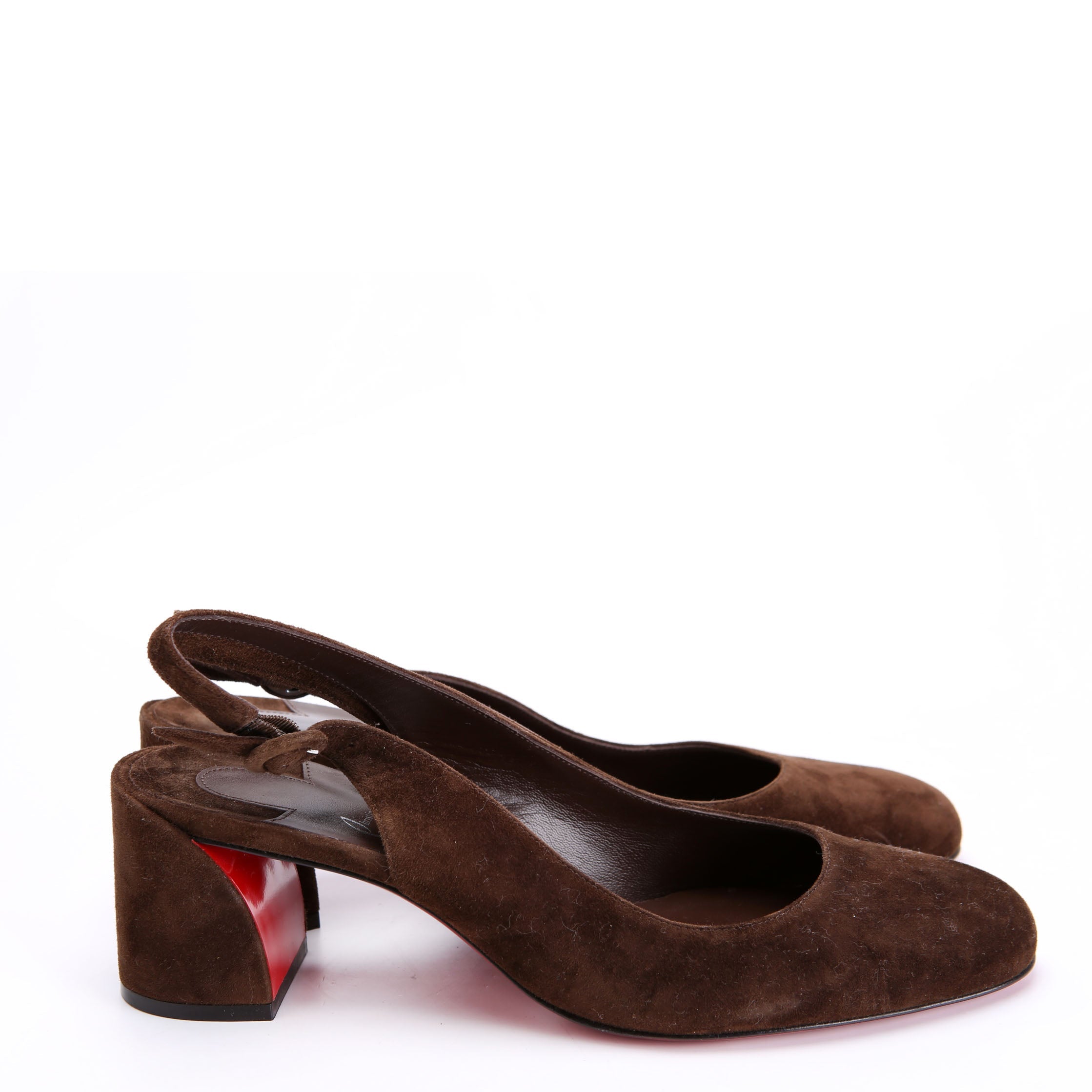 So Jane 55 Suede Slingback Pumps Size 39 Brown