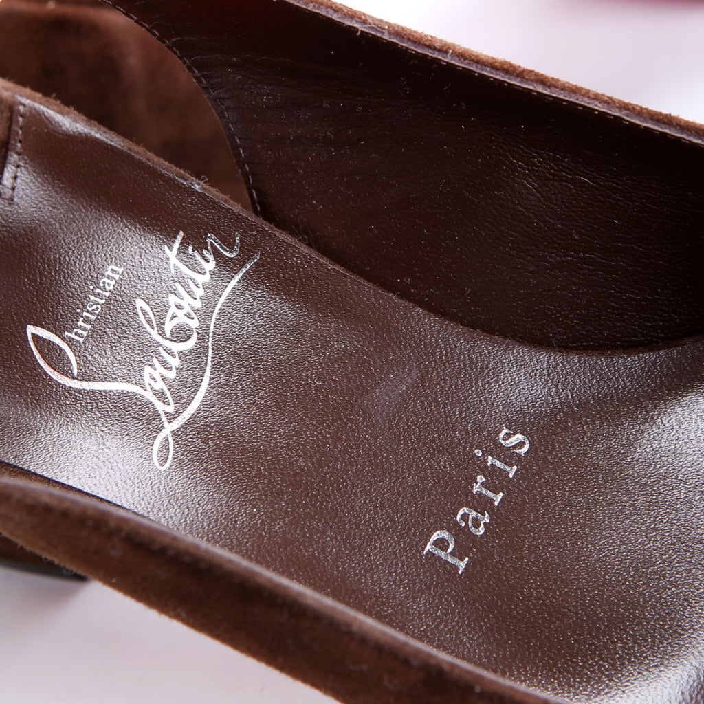 So Jane 55 Suede Slingback Pumps Size 39 Brown