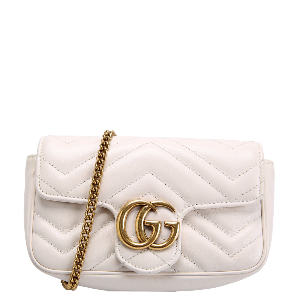 476433 Marmont Leather Super Mini Flap Ivory