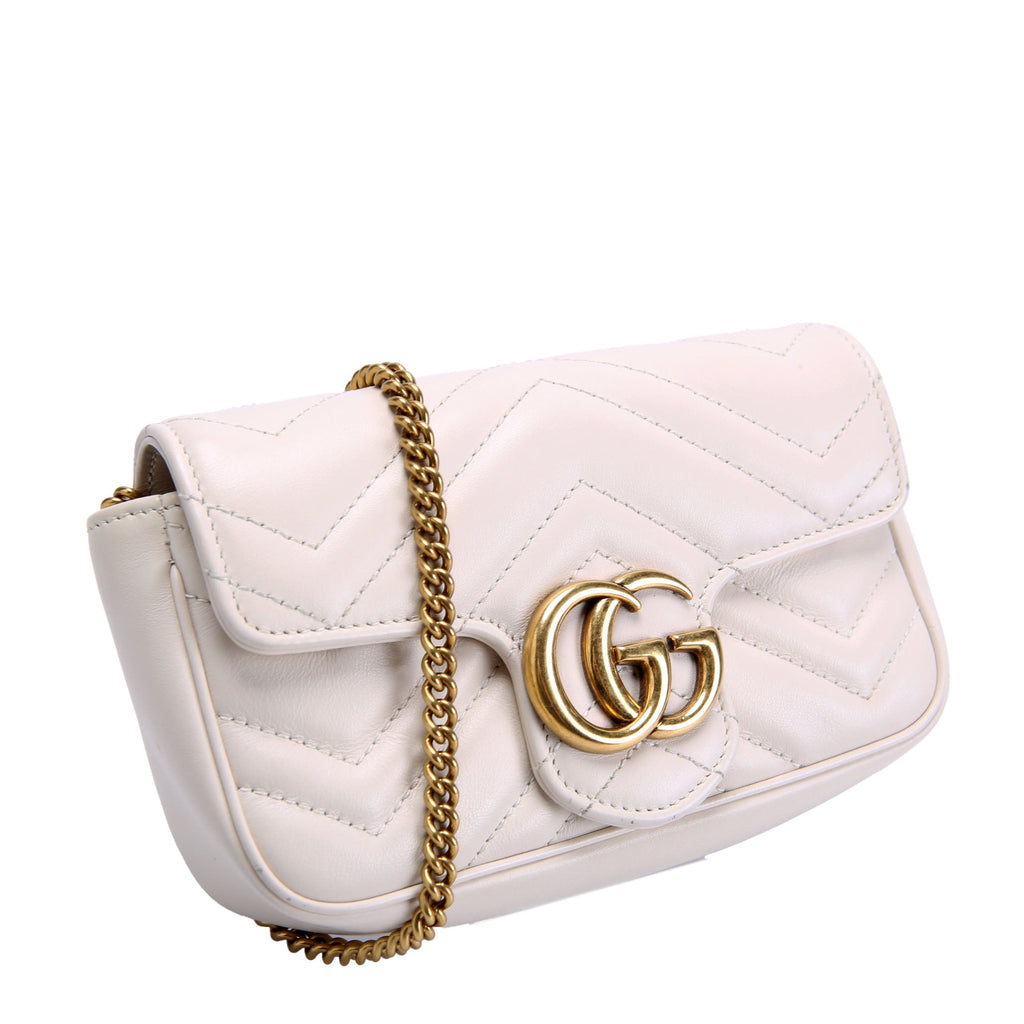 476433 Marmont Leather Super Mini Flap Ivory