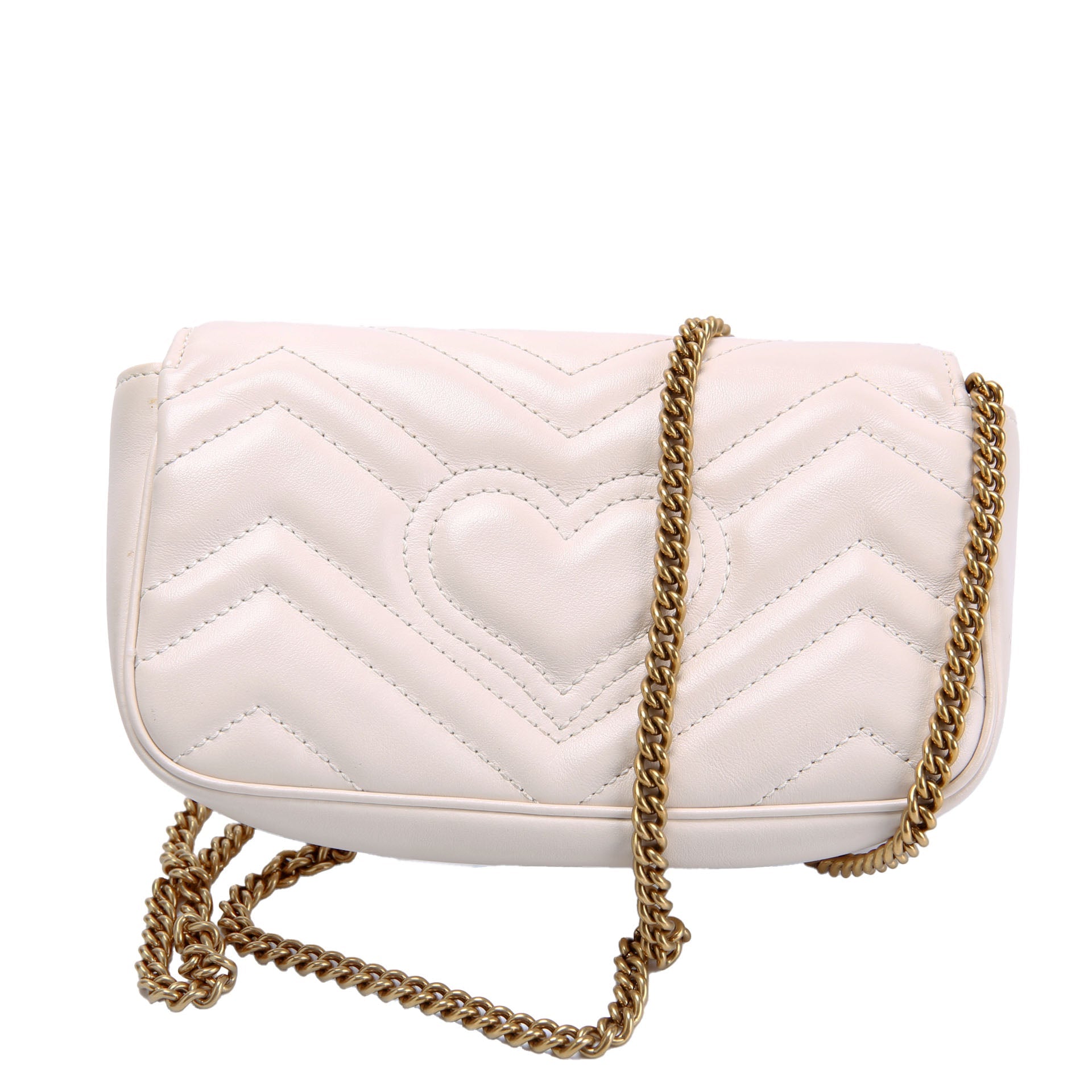 476433 Marmont Leather Super Mini Flap Ivory