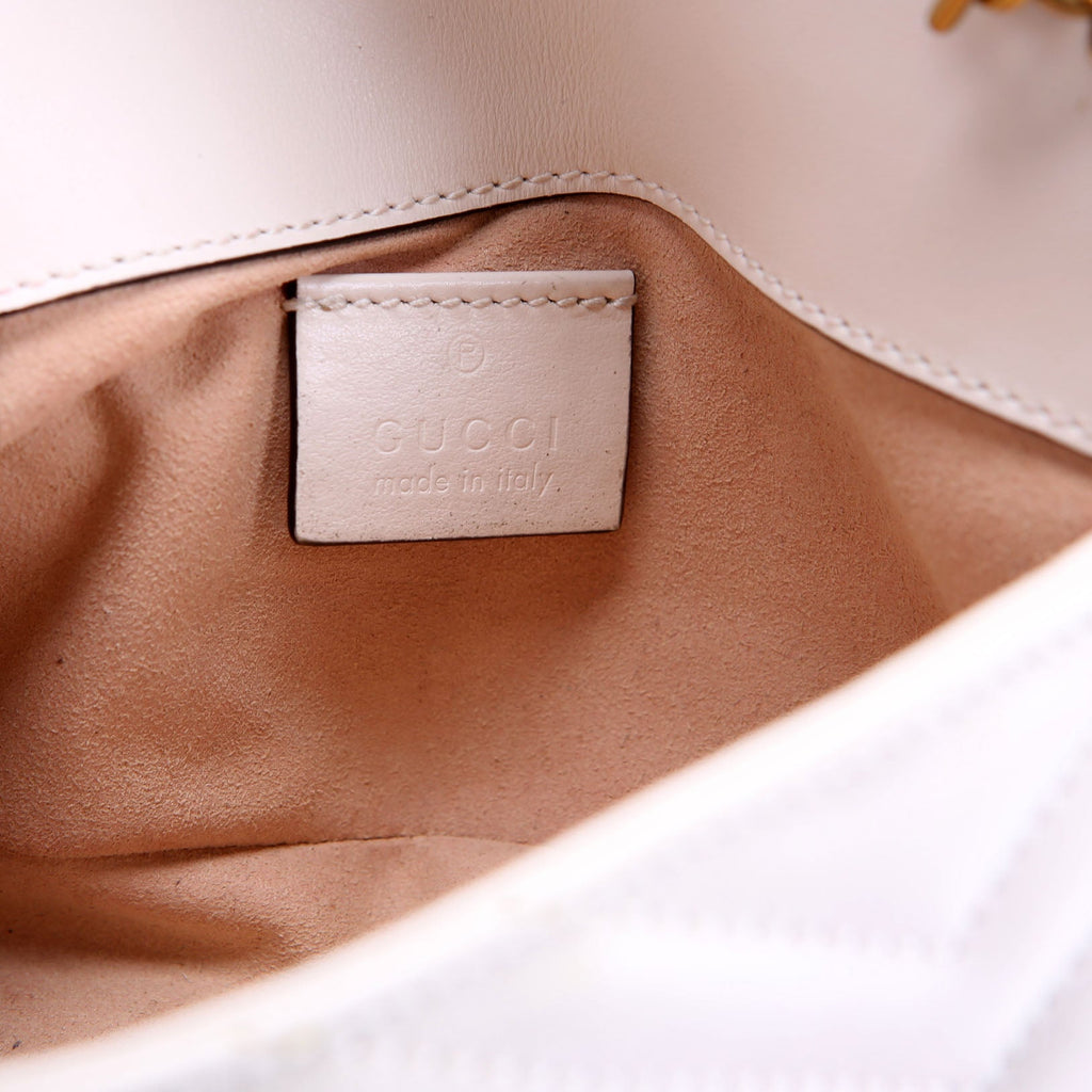 476433 Marmont Leather Super Mini Flap Ivory