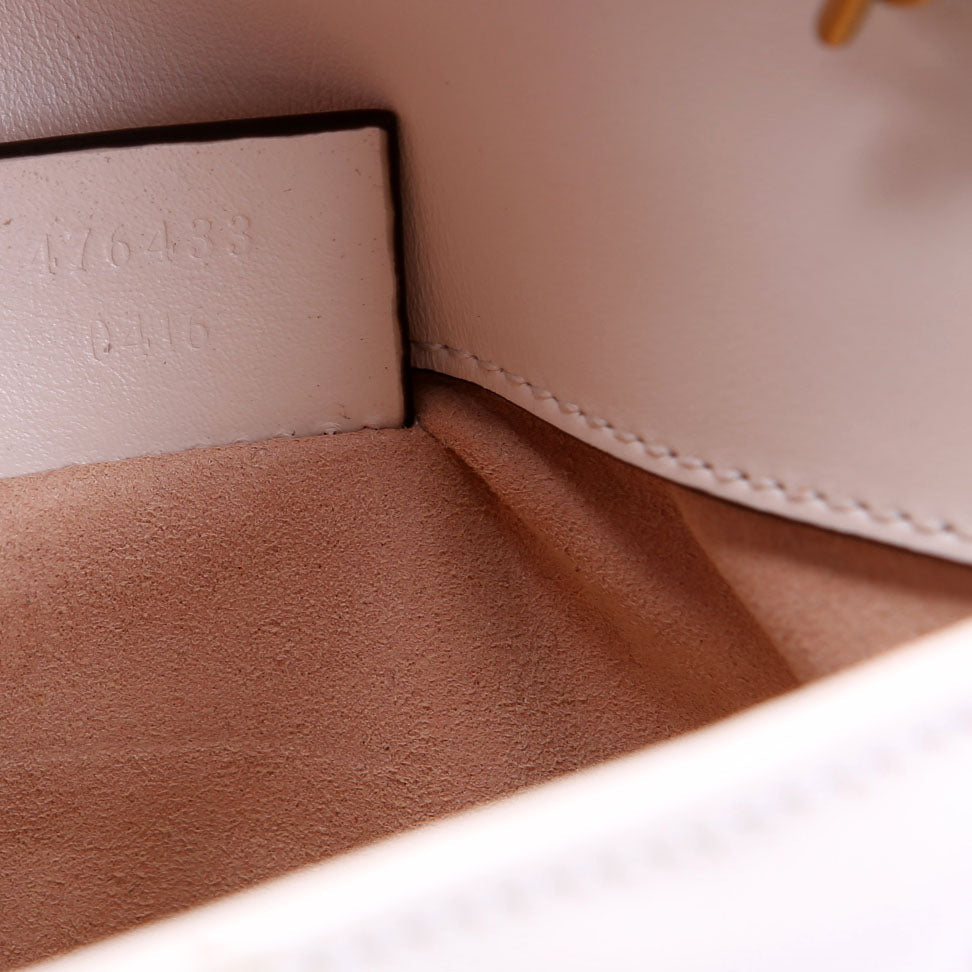 476433 Marmont Leather Super Mini Flap Ivory