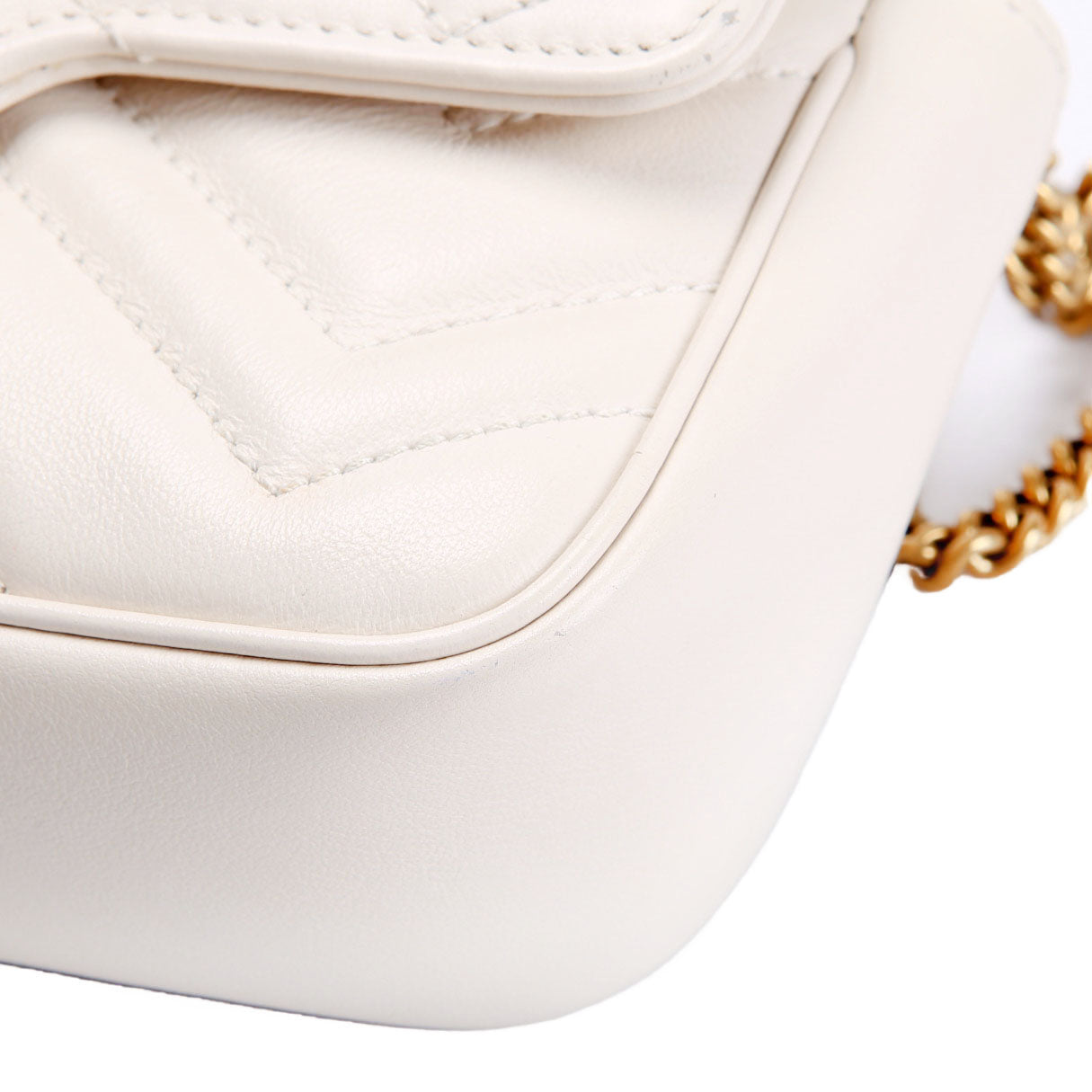 476433 Marmont Leather Super Mini Flap Ivory