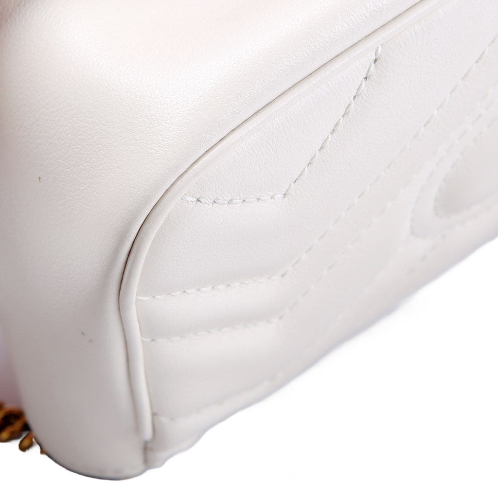 476433 Marmont Leather Super Mini Flap Ivory