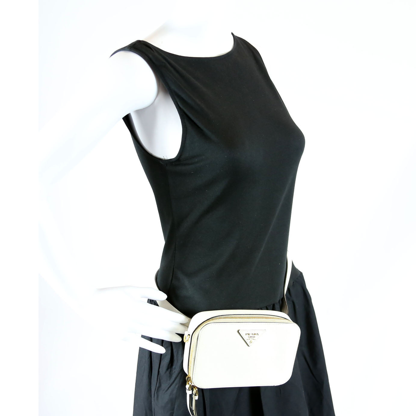 Saffiano Mini Bag 1BL019 White