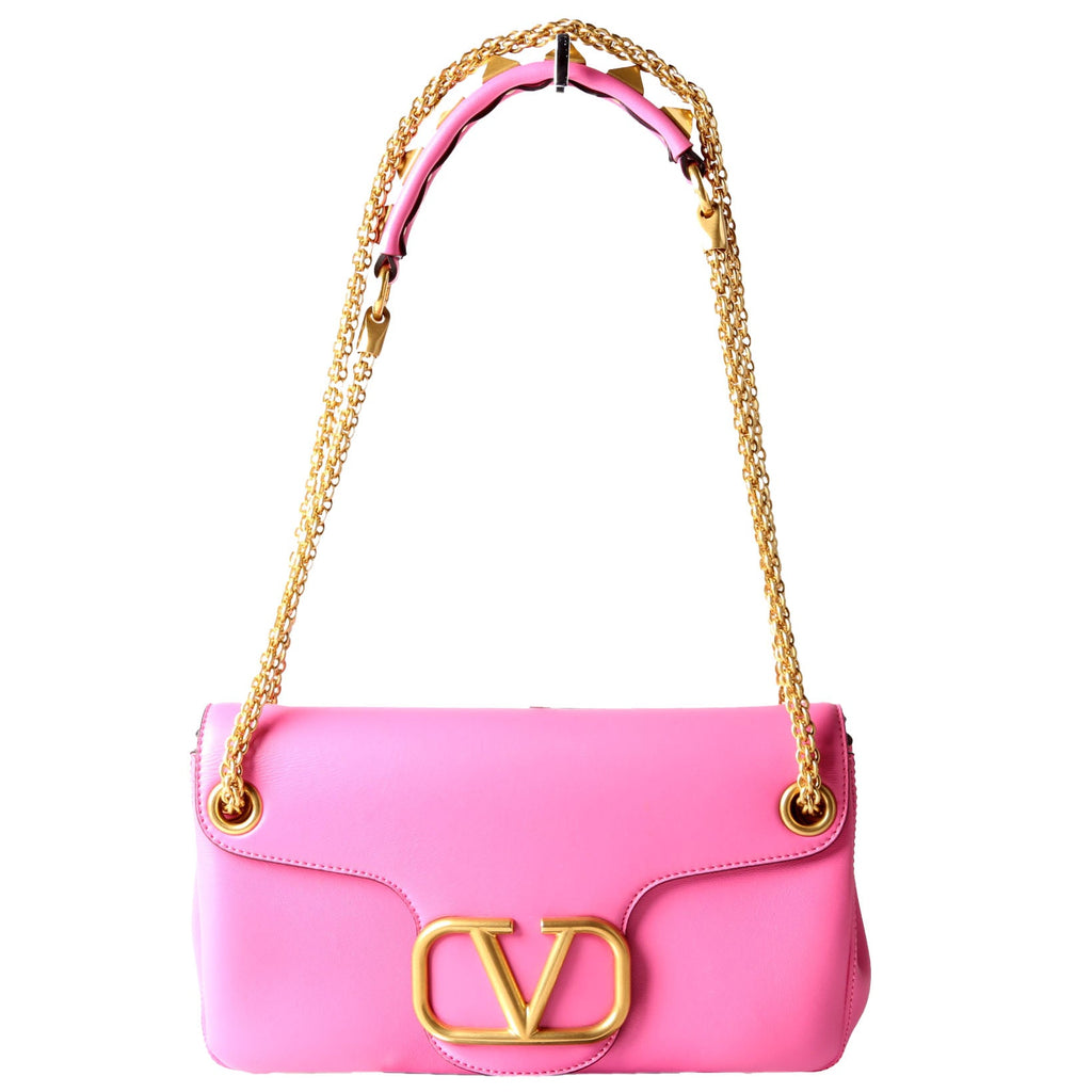 Stud Sign Shoulder Bag Pink