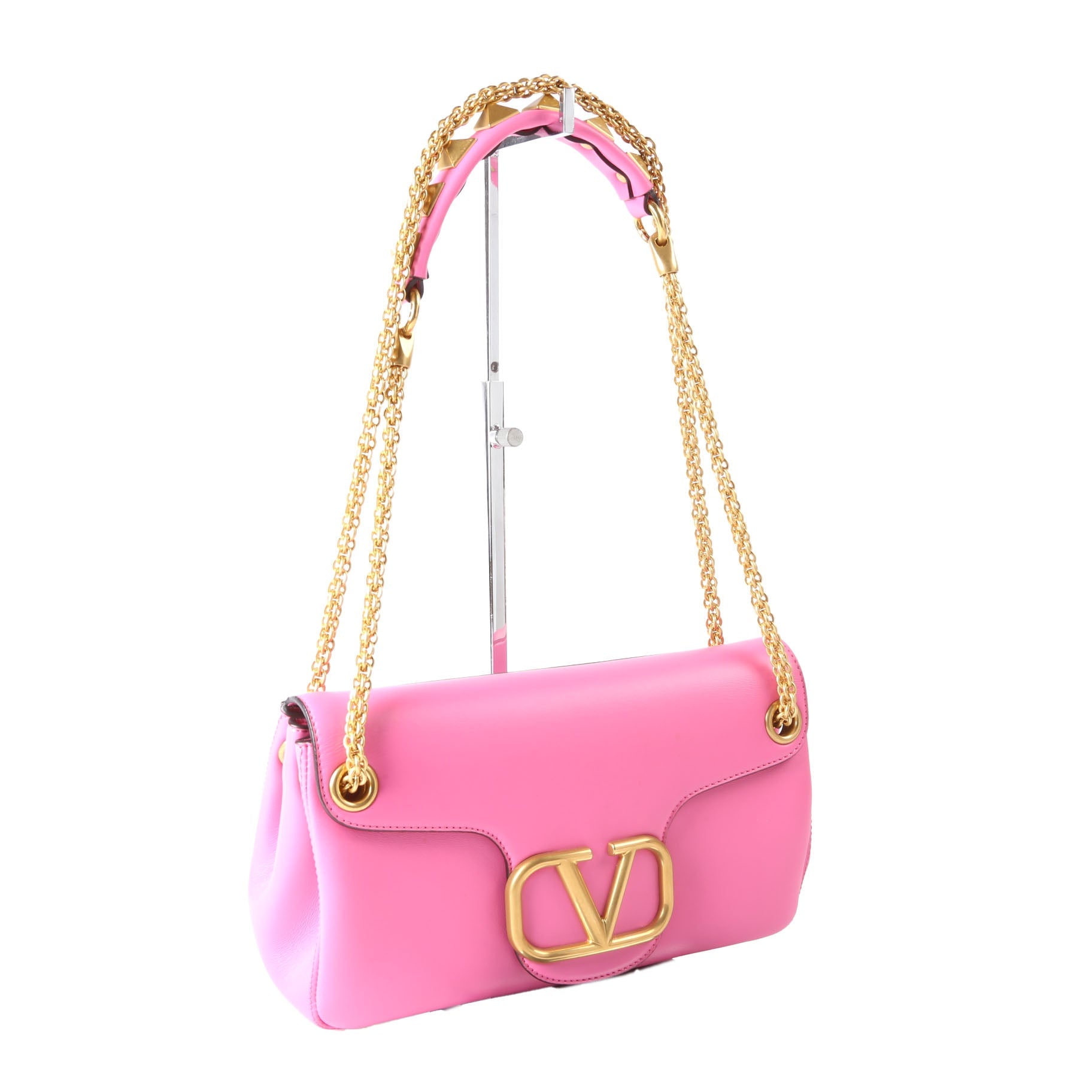 Stud Sign Shoulder Bag Pink