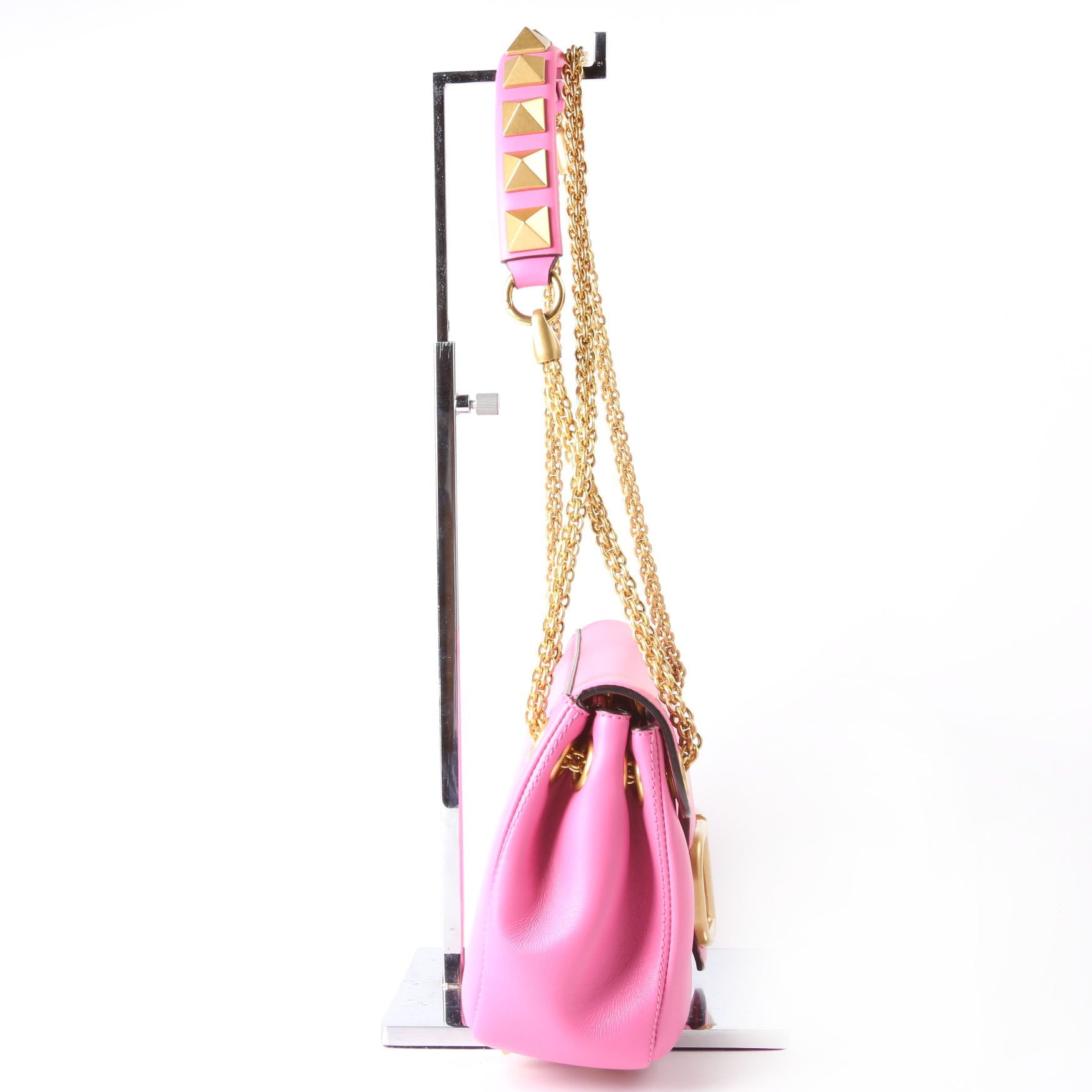 Stud Sign Shoulder Bag Pink