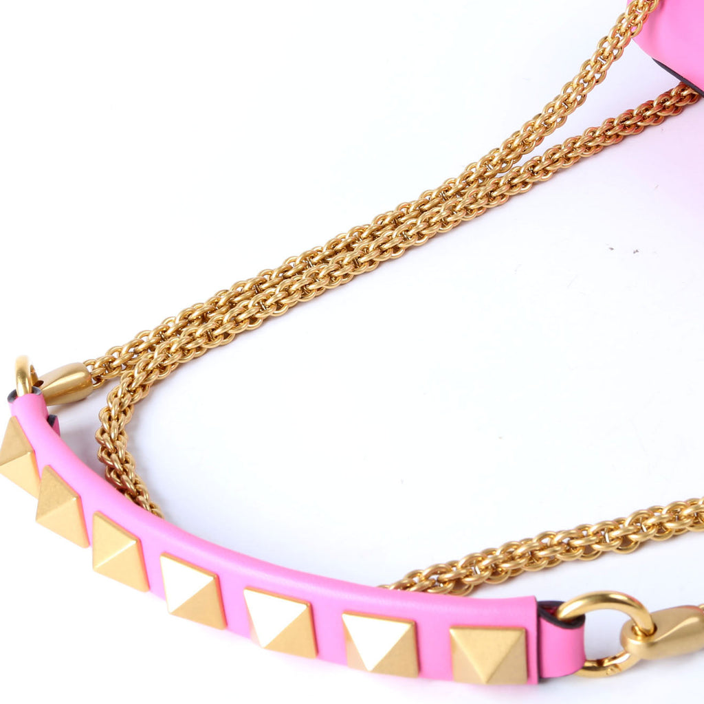 Stud Sign Shoulder Bag Pink