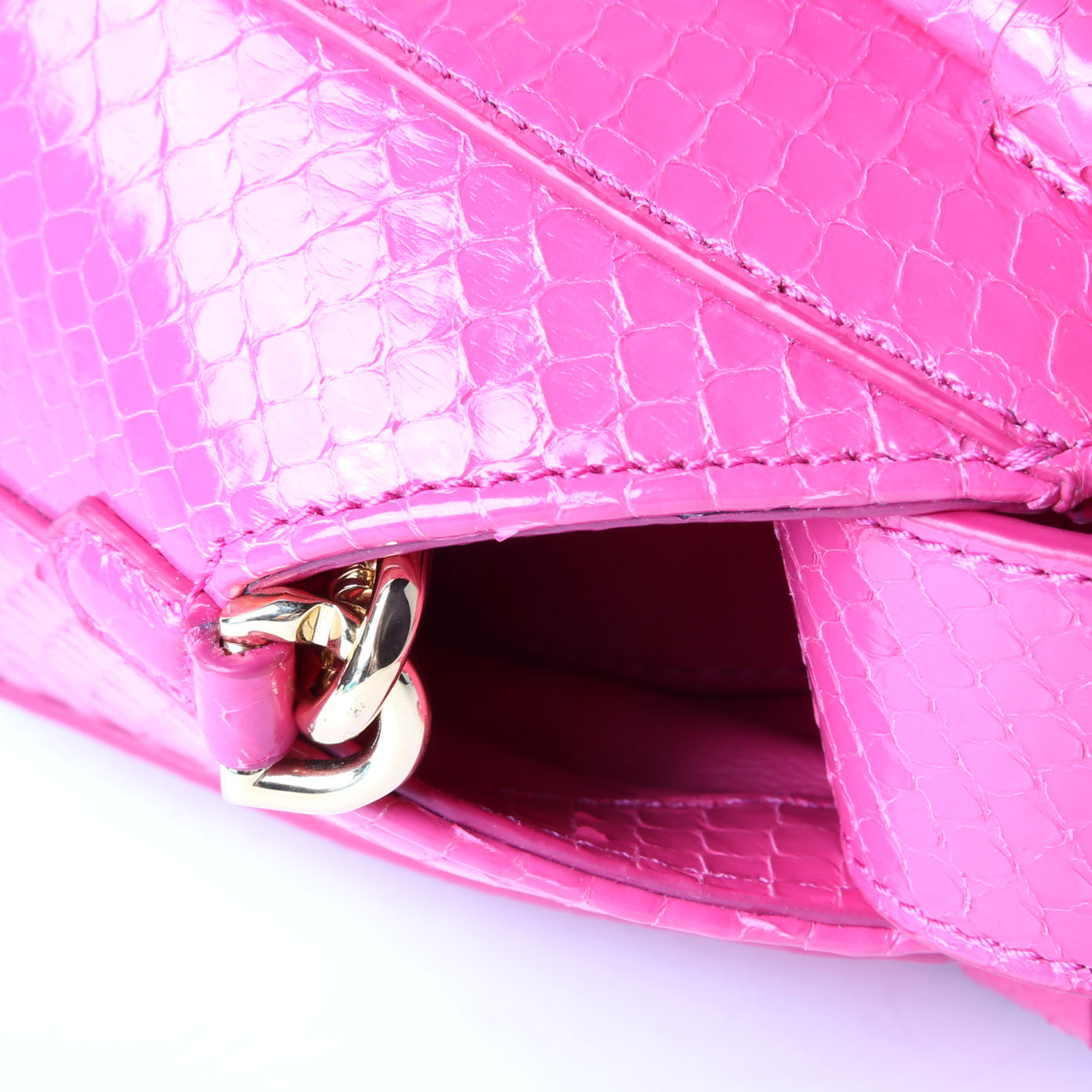 Mini Antigona Stretch Snakeskin Pink