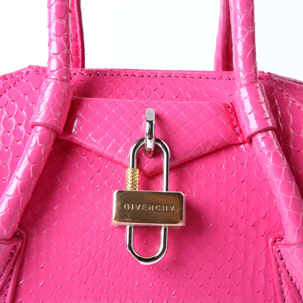 Mini Antigona Stretch Snakeskin Pink
