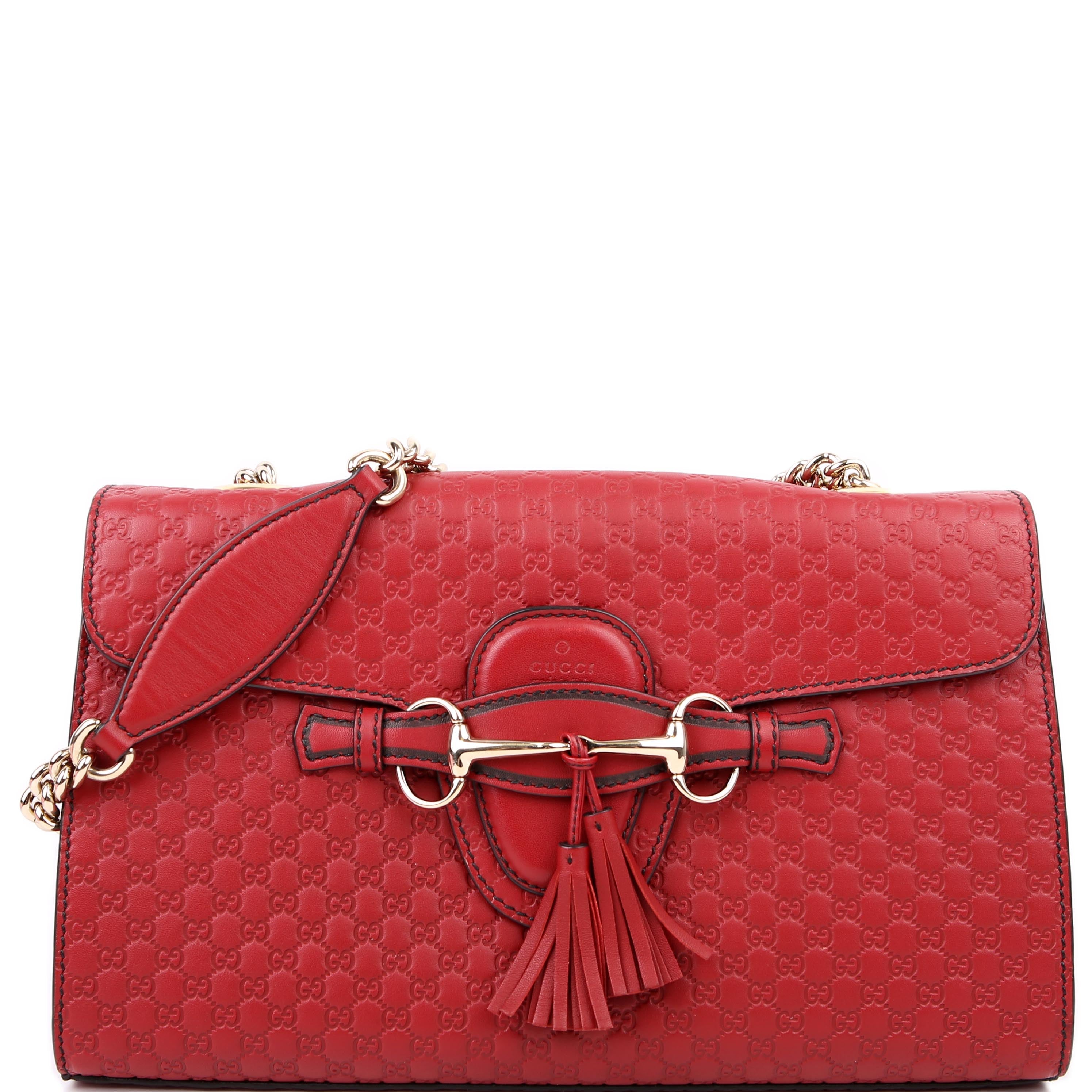Gucci 449635 Emily Micro Medium Chain Red