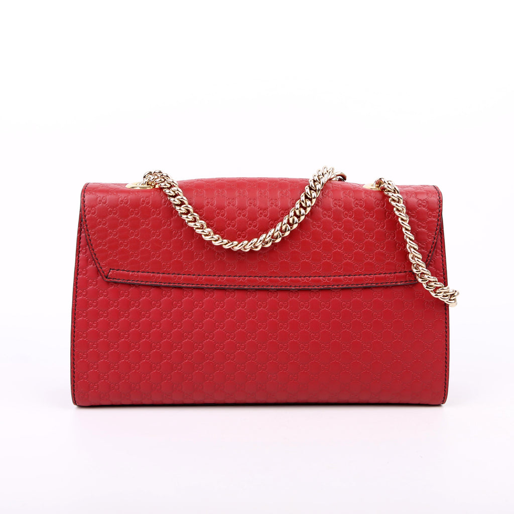 Gucci 449635 Emily Micro Medium Chain Red