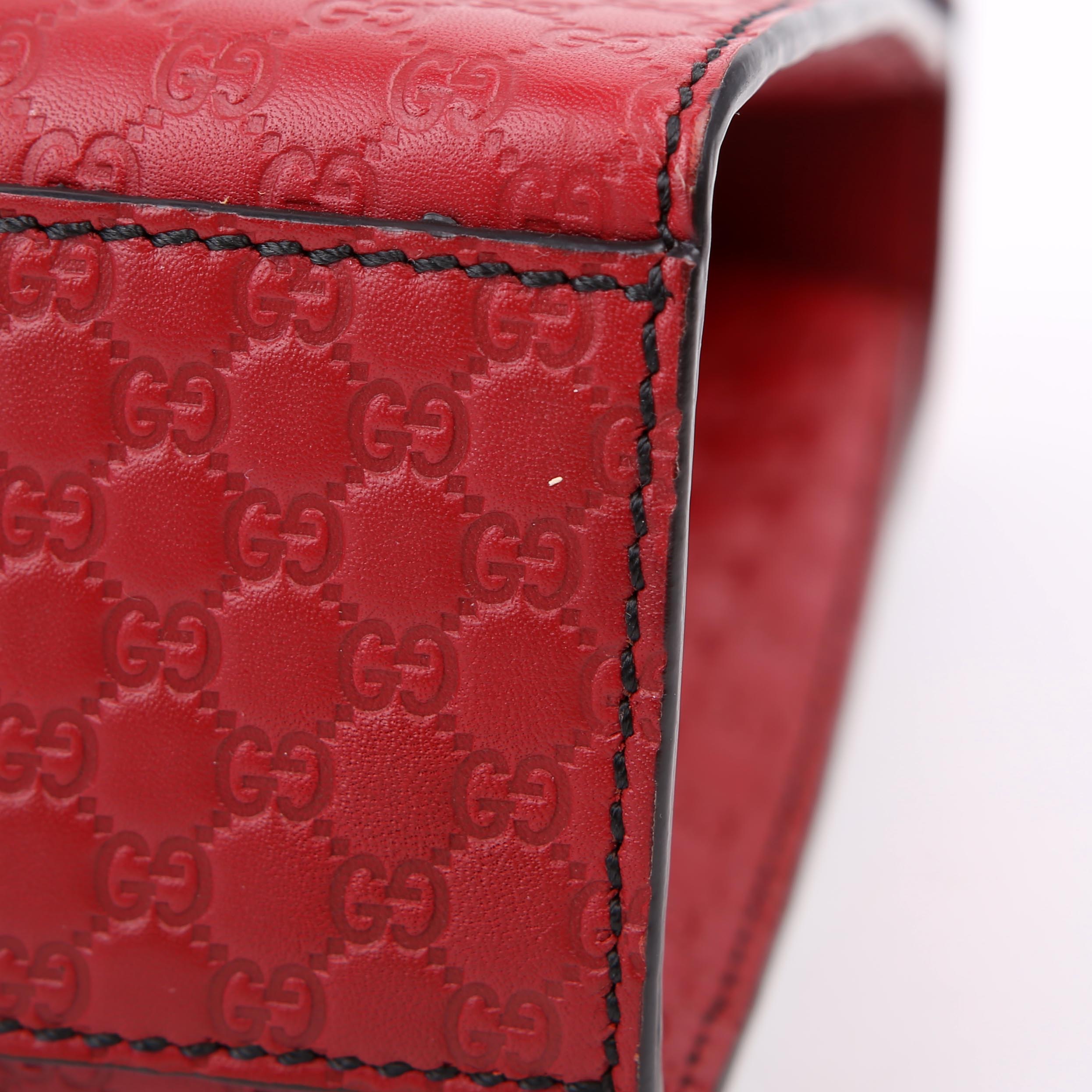 Gucci 449635 Emily Micro Medium Chain Red