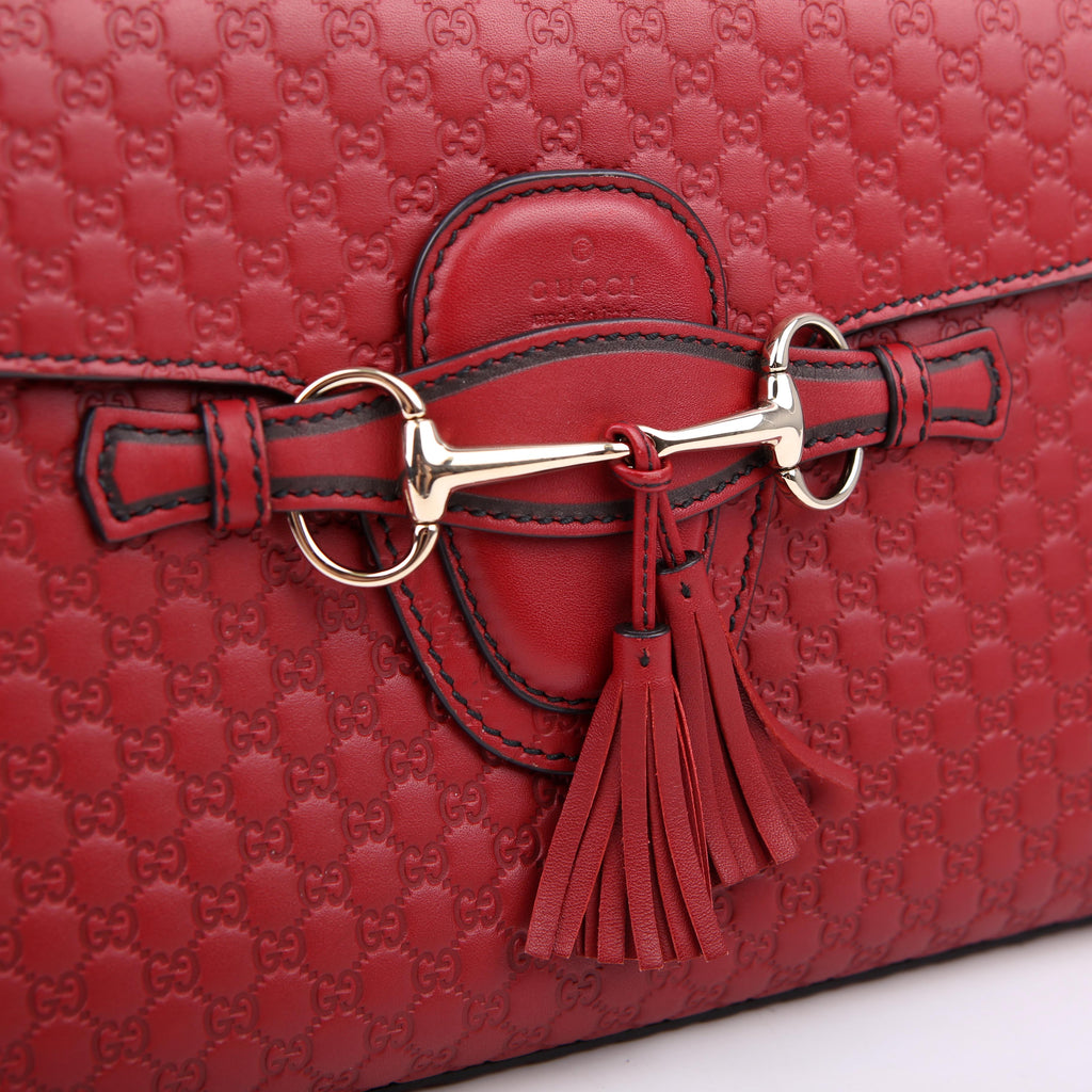 Gucci 449635 Emily Micro Medium Chain Red