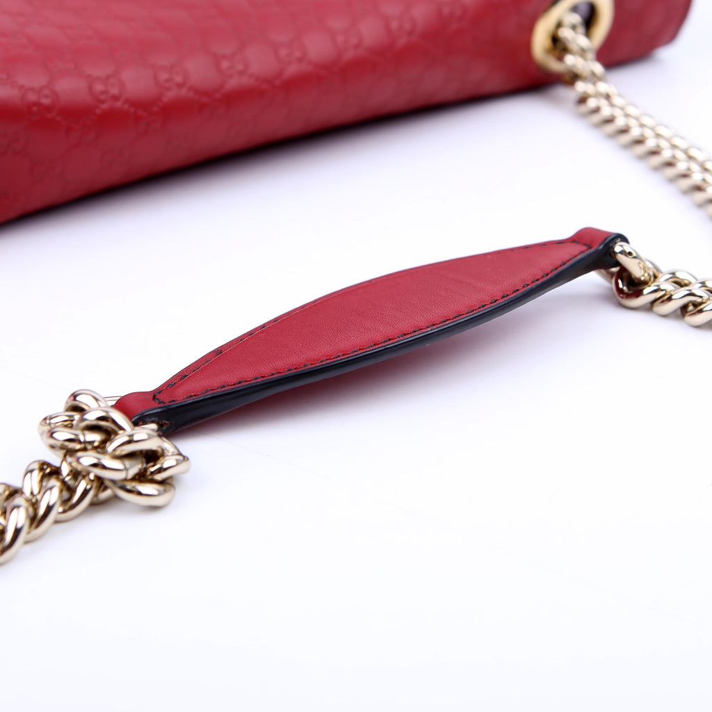 Gucci 449635 Emily Micro Medium Chain Red