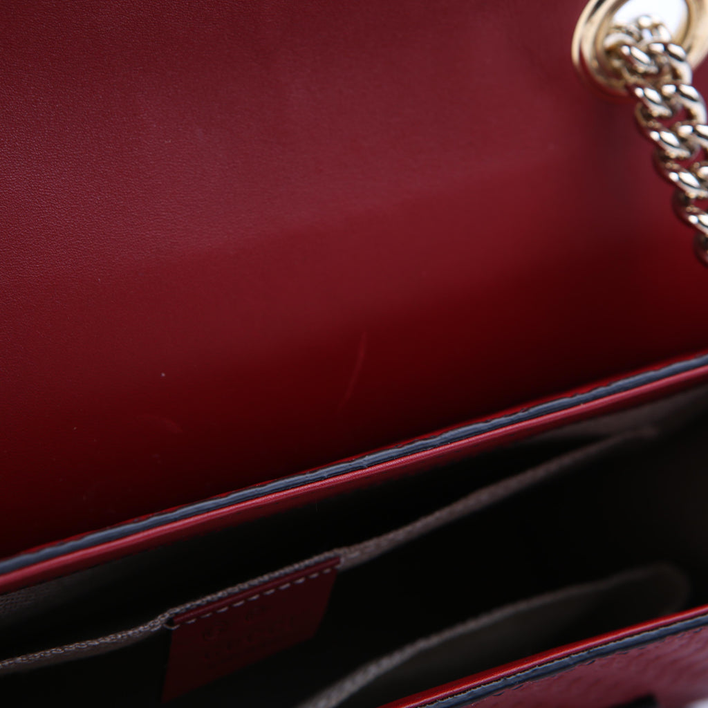 Gucci 449635 Emily Micro Medium Chain Red