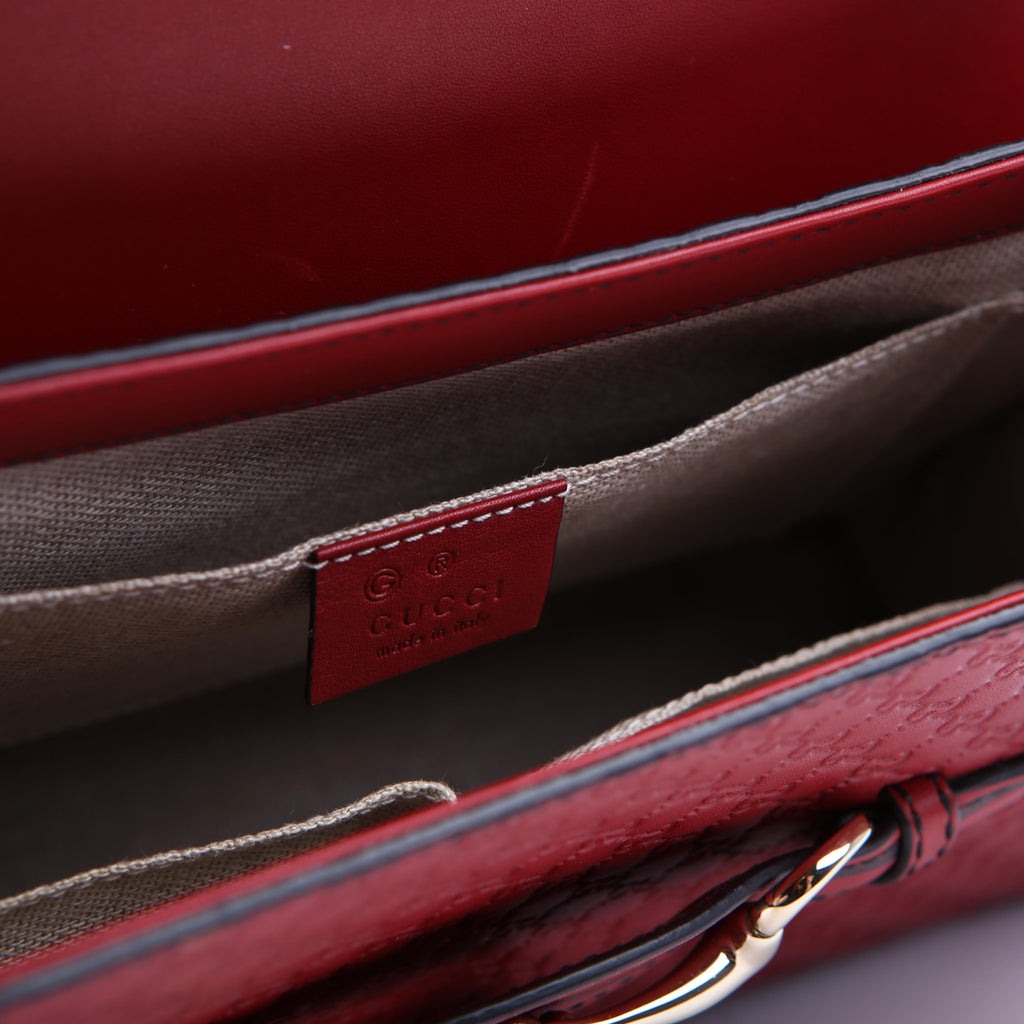 Gucci 449635 Emily Micro Medium Chain Red
