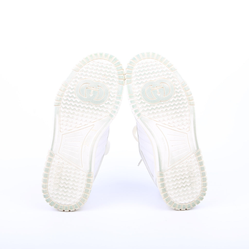 Gucci Re-Web Leather Sneakers Size 36 White
