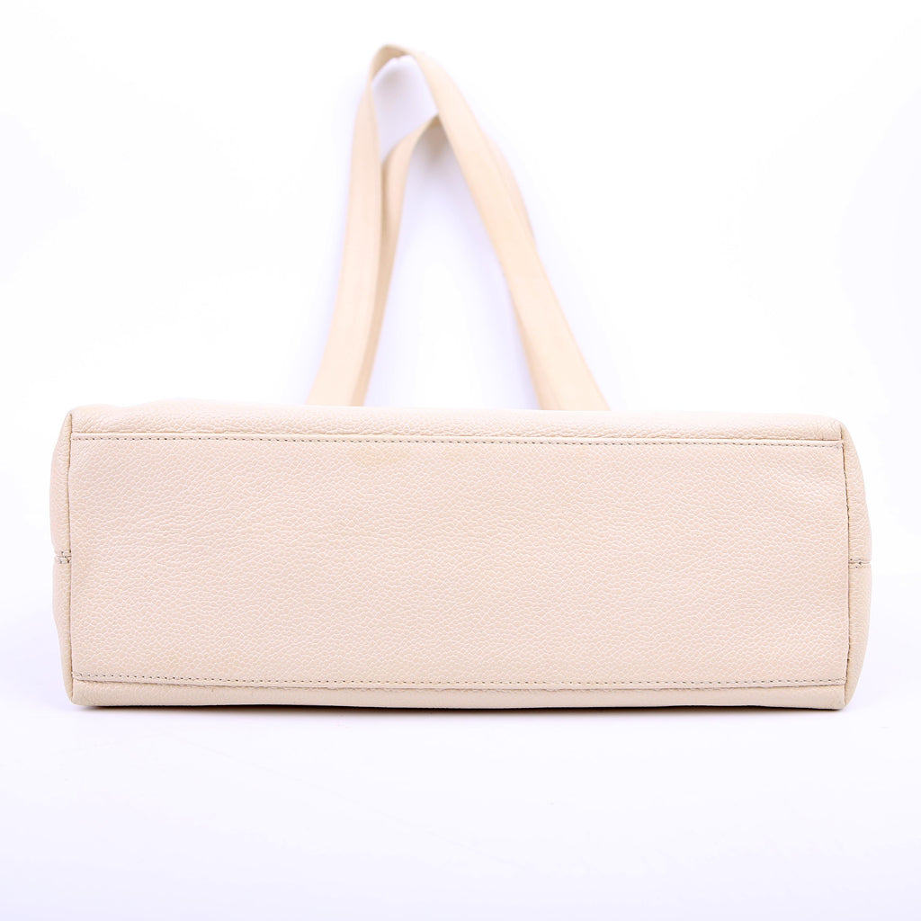 Logo Vintage Tote Medium Cream