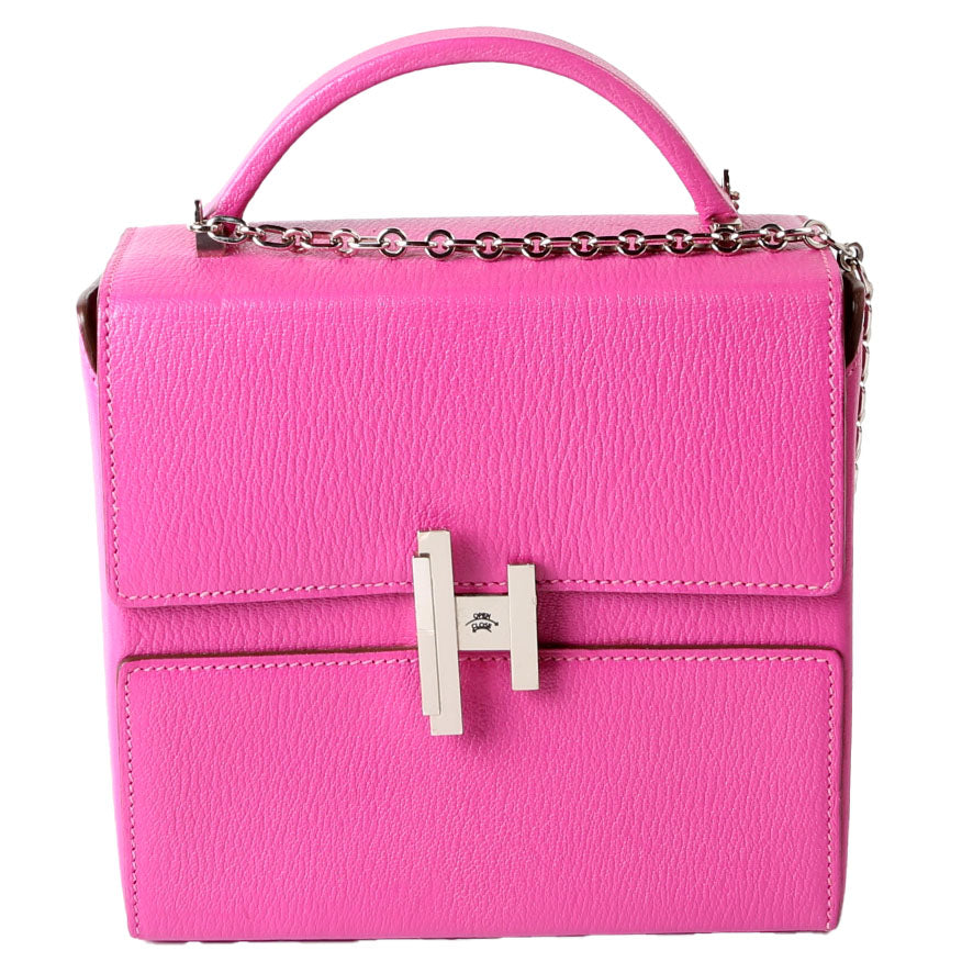 Hermes Cinhetic Boxy Top Handle Chevre Mysore Pink