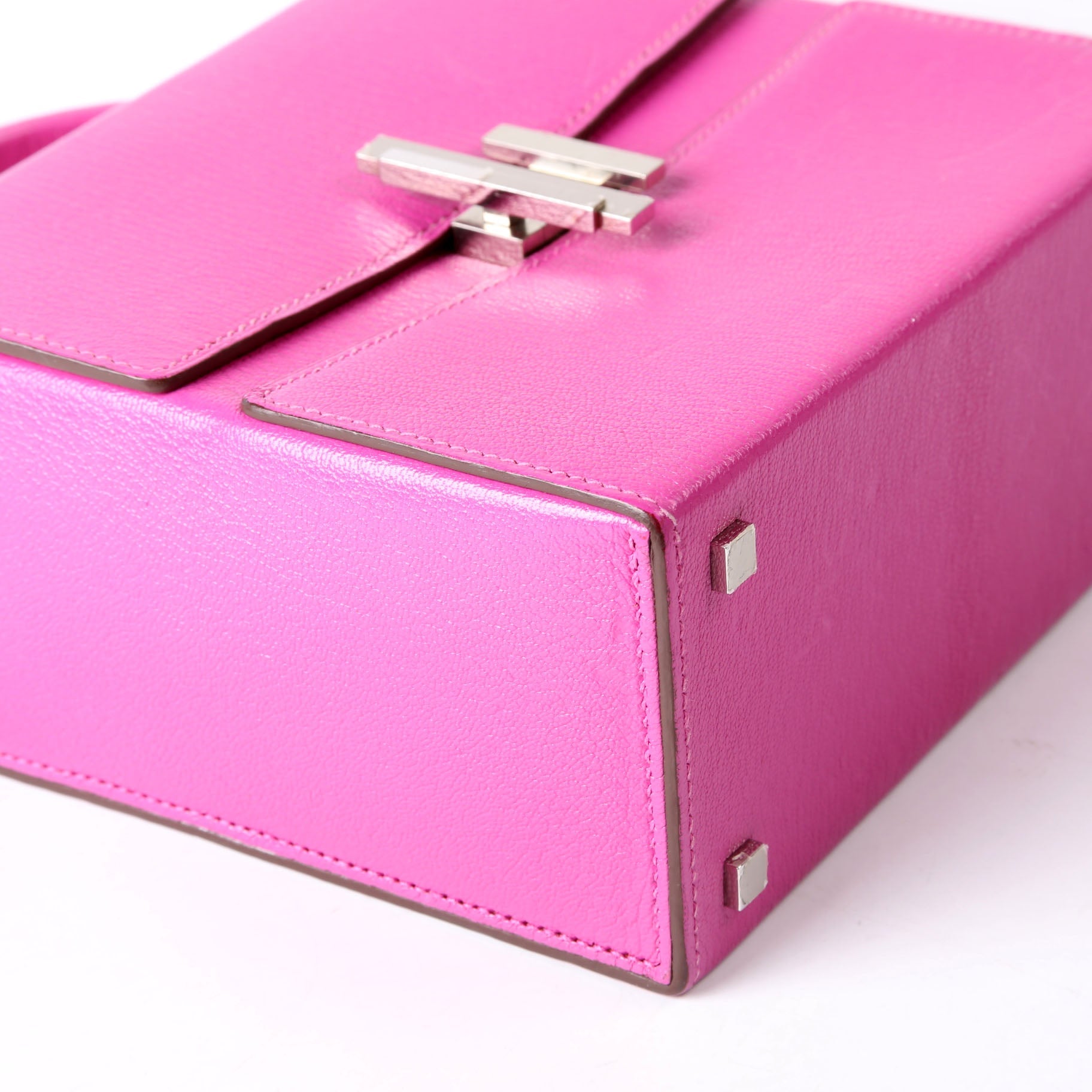 Hermes Cinhetic Boxy Top Handle Chevre Mysore Pink