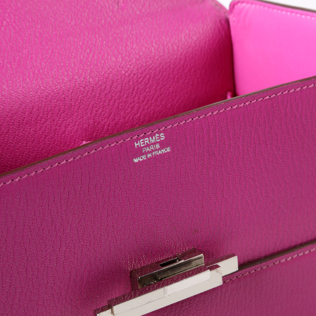 Hermes Cinhetic Boxy Top Handle Chevre Mysore Pink