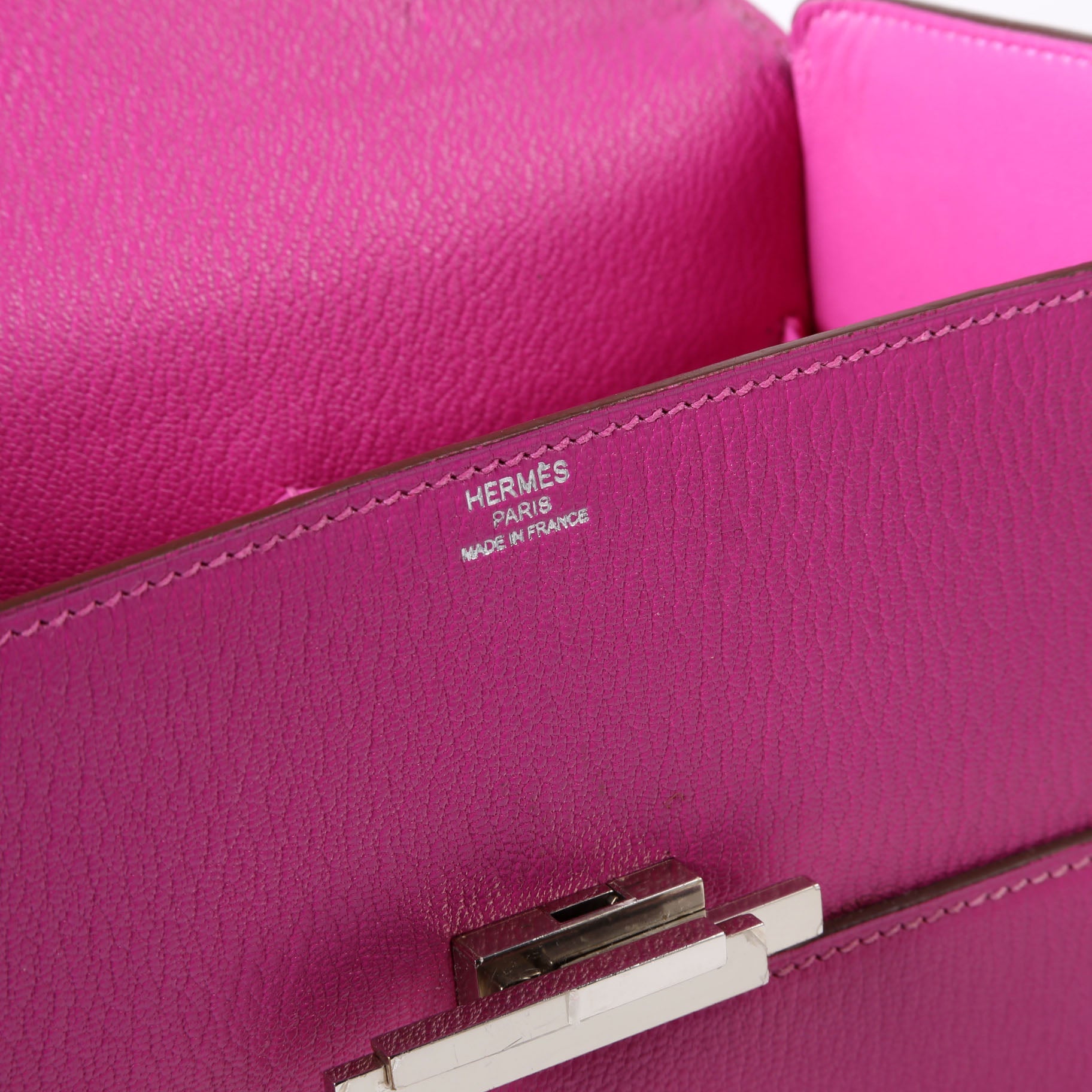 Hermes Cinhetic Boxy Top Handle Chevre Mysore Pink