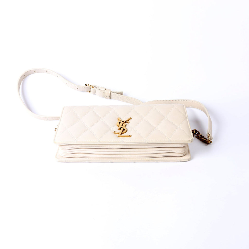 Angie Quilted Chain Bag 568906 Ivory