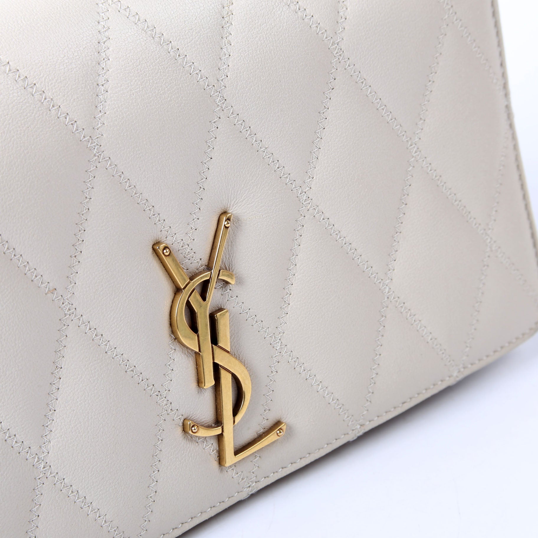 Angie Quilted Chain Bag 568906 Ivory