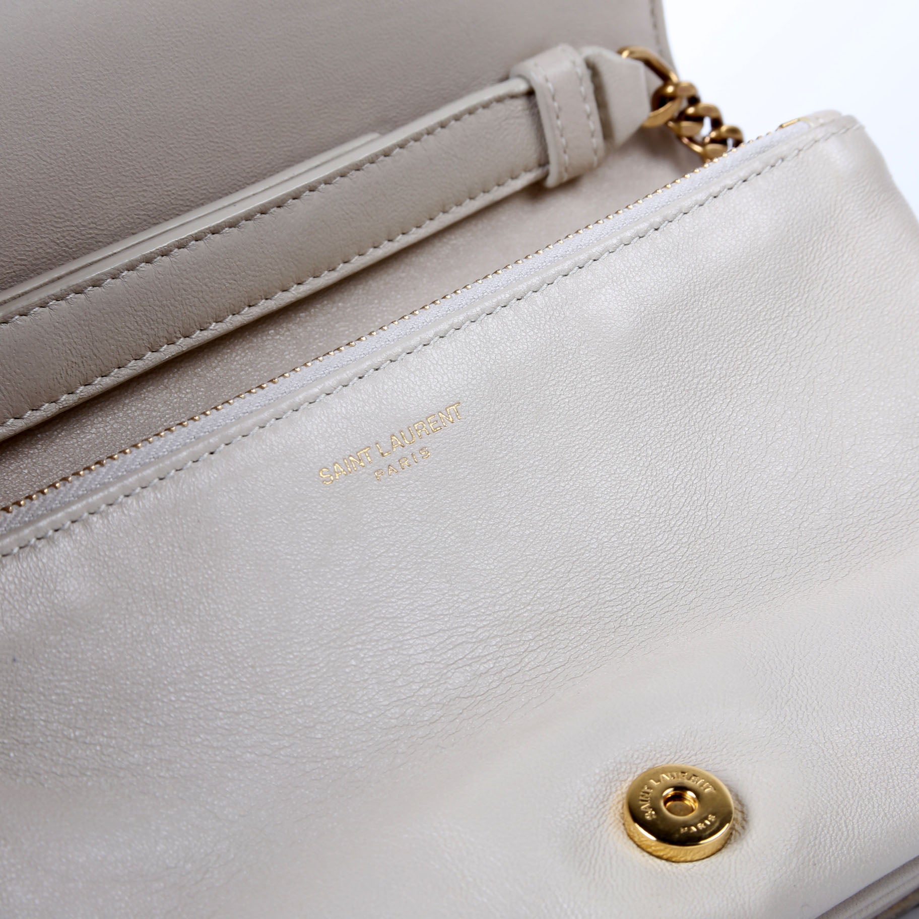 Angie Quilted Chain Bag 568906 Ivory