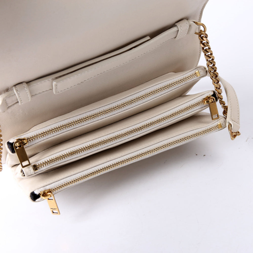 Angie Quilted Chain Bag 568906 Ivory