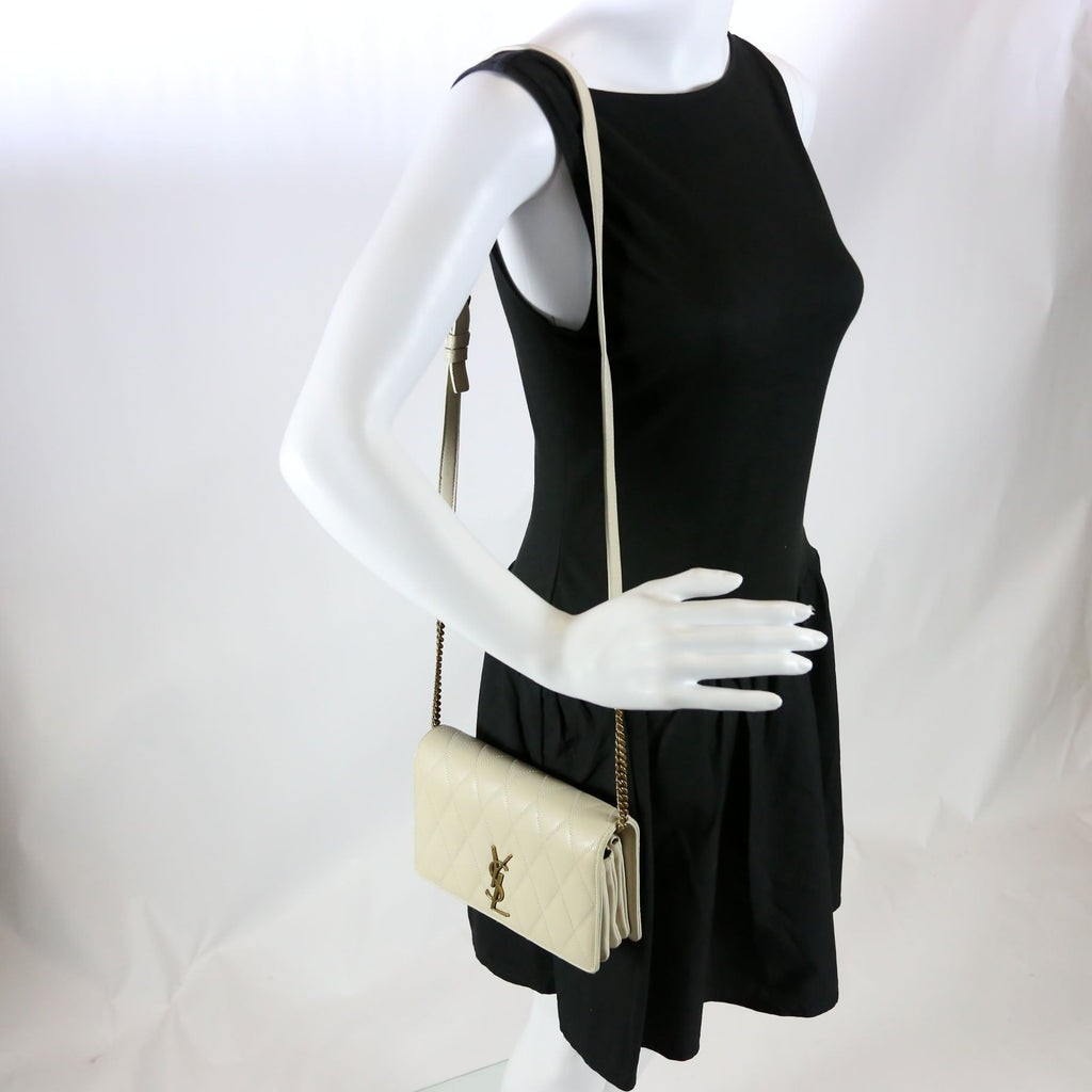 Angie Quilted Chain Bag 568906 Ivory