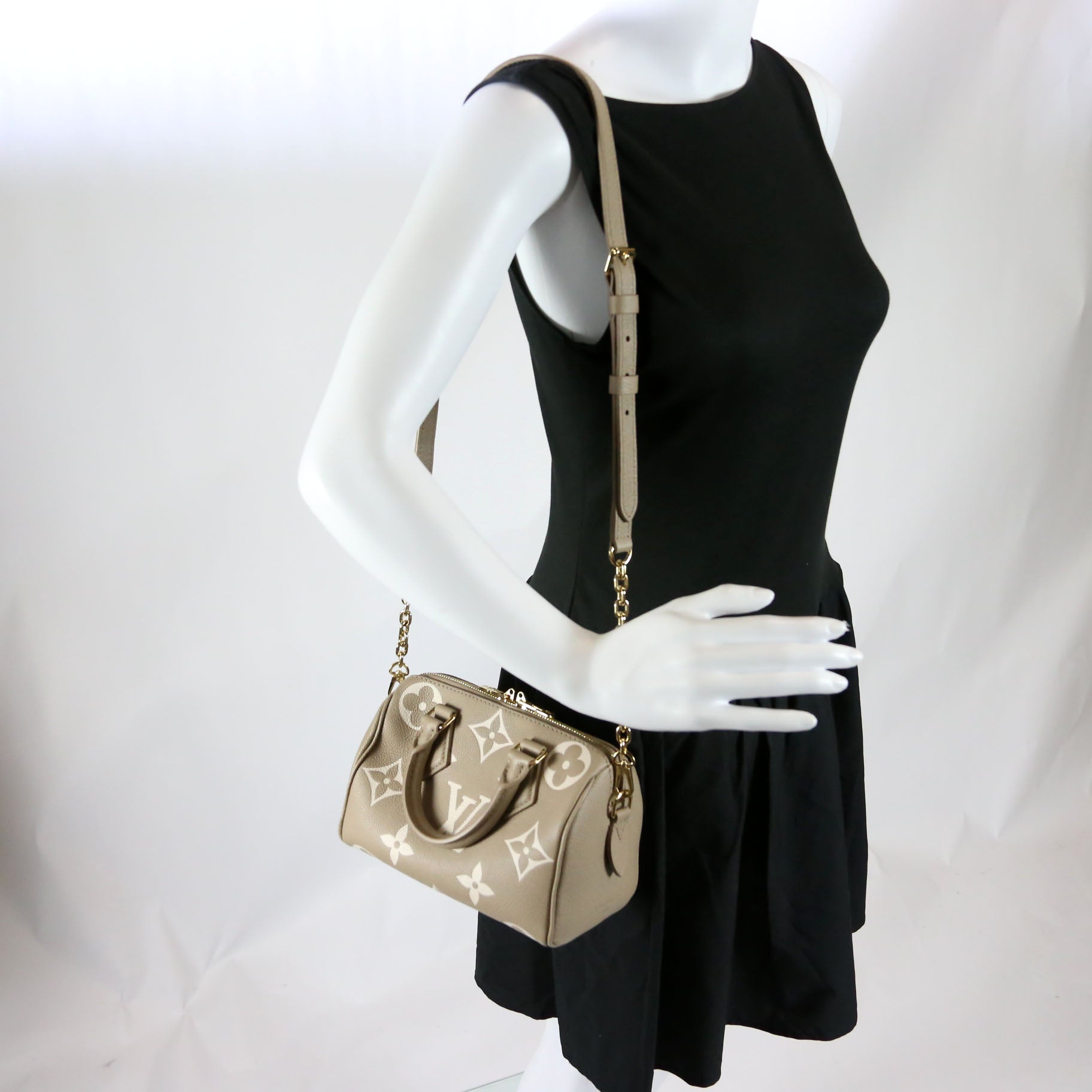 Speedy 20 Bandouliere Bicolor Empreinte Turtledove
