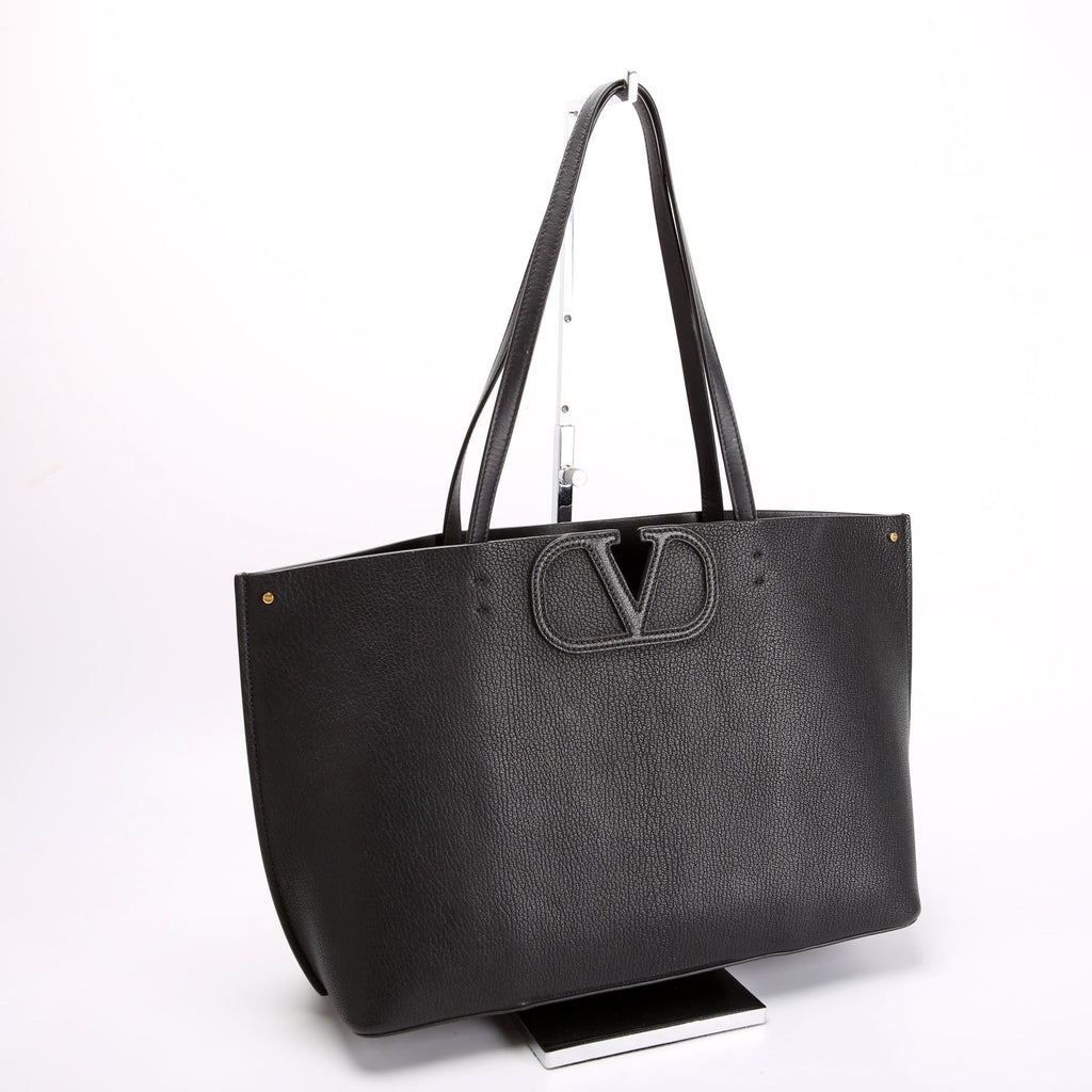VLogo Fillme Tote Leather Black