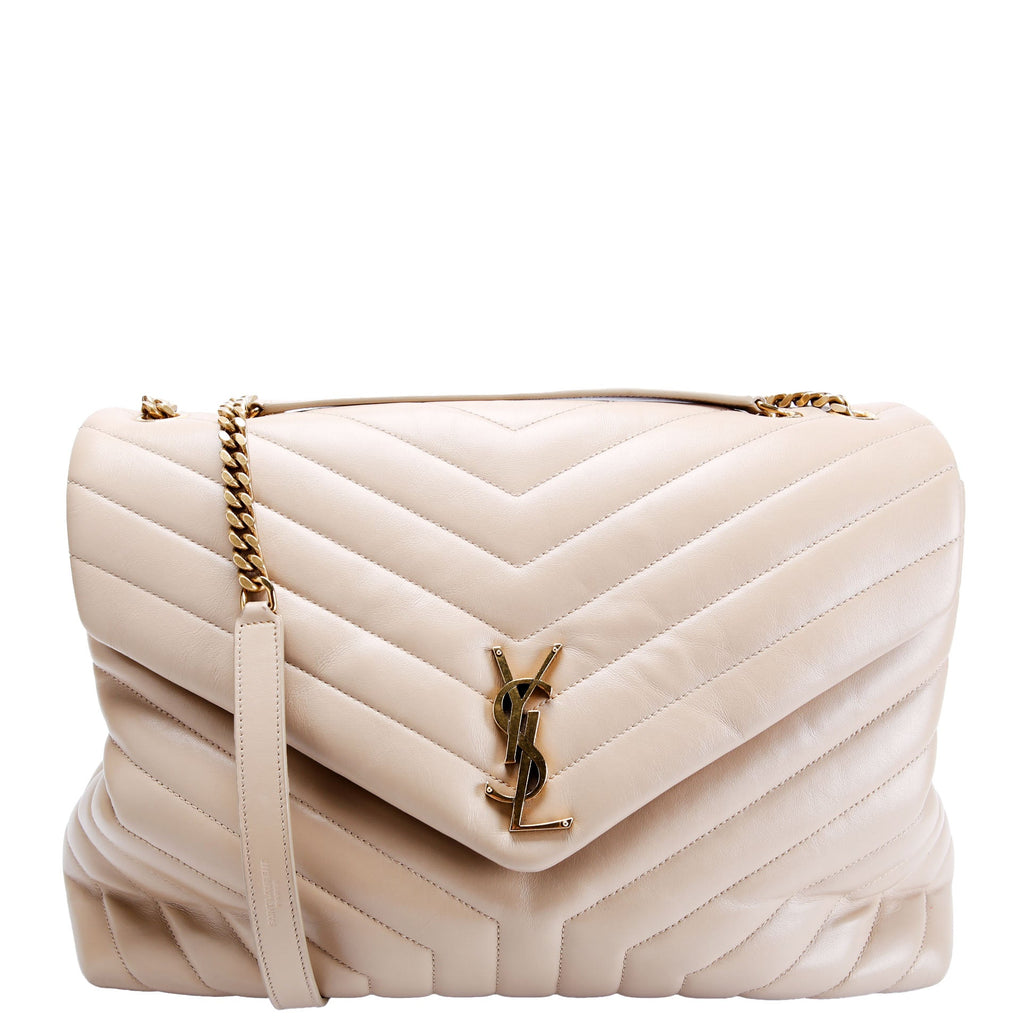 SAINT LAURENT 574947 LouLou Satchel Large Nude