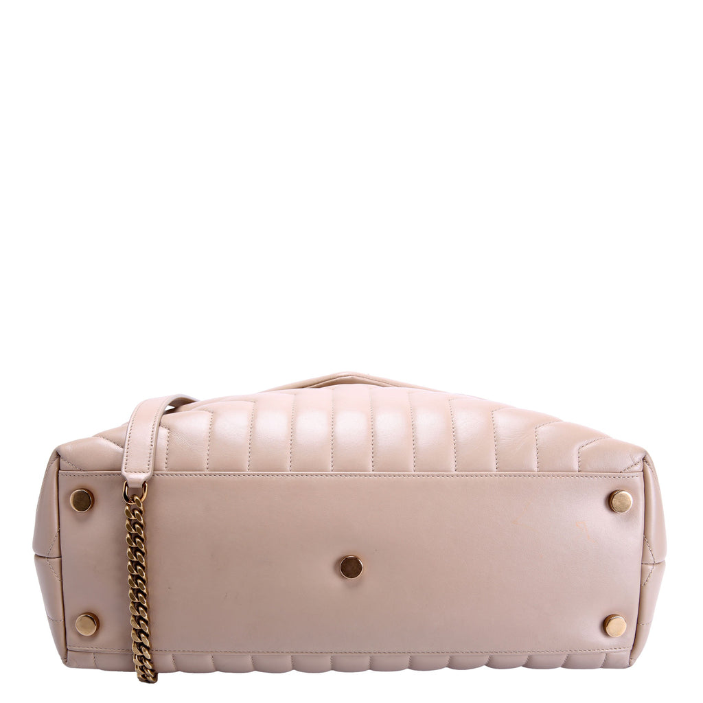 SAINT LAURENT 574947 LouLou Satchel Large Nude