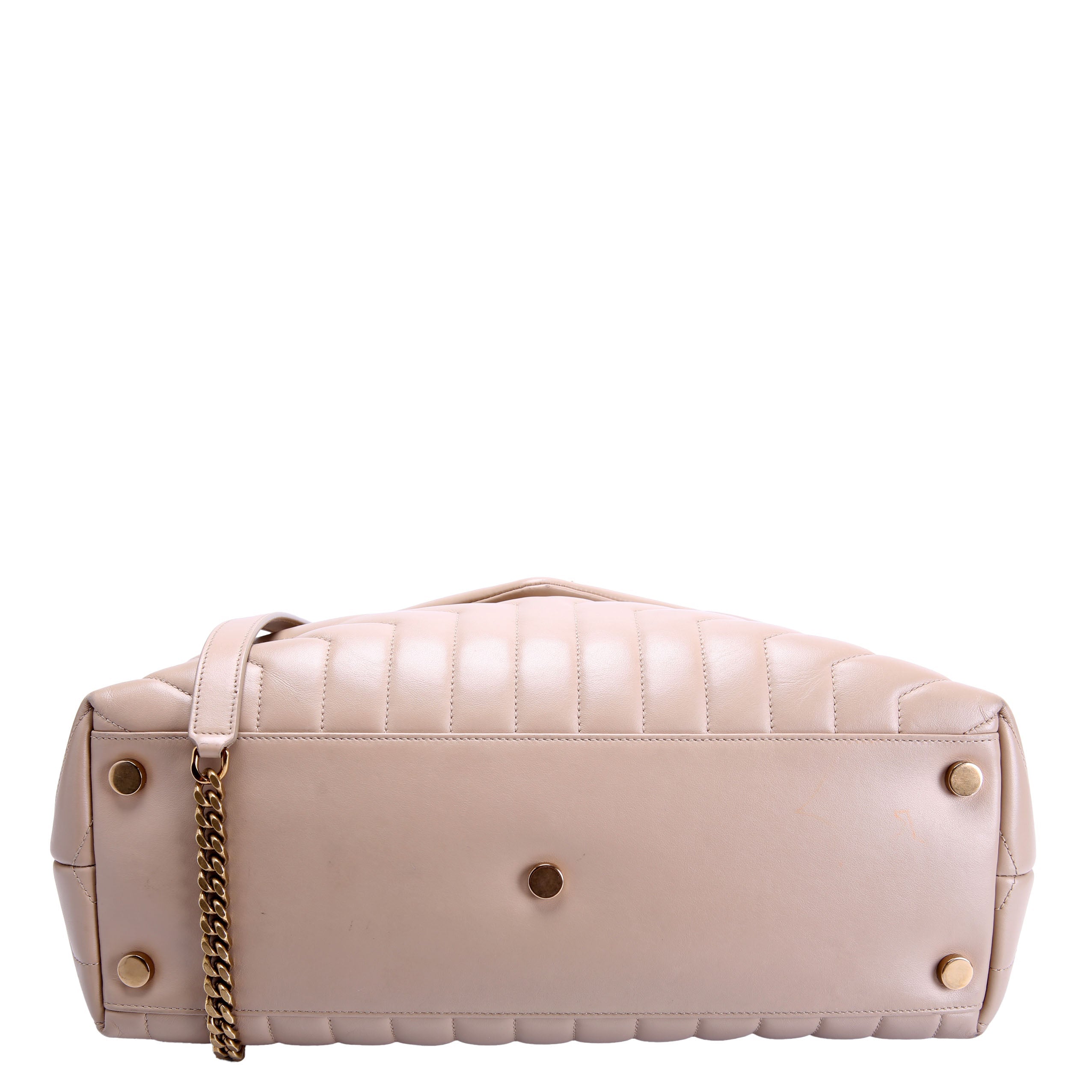 SAINT LAURENT 574947 LouLou Satchel Large Nude