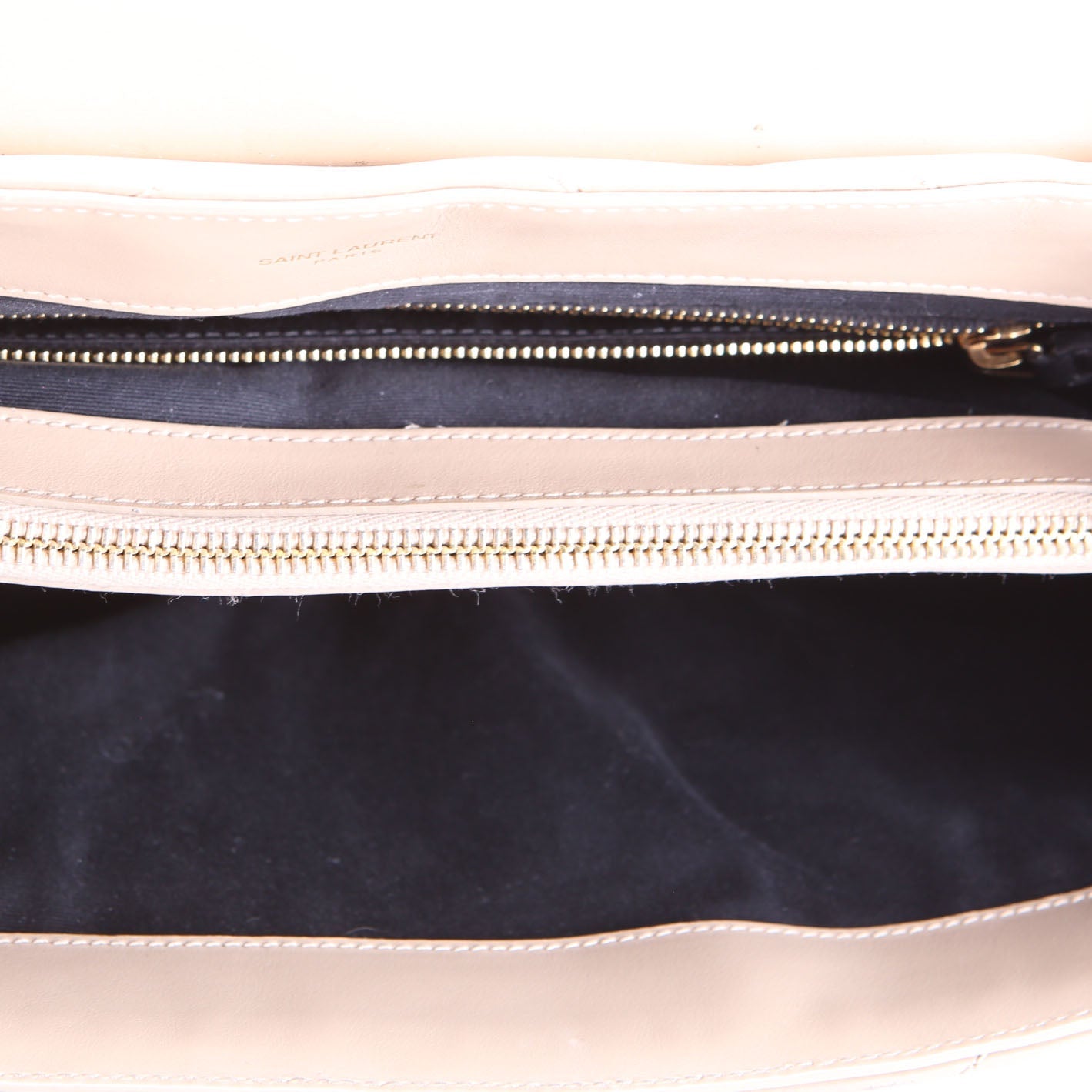 SAINT LAURENT 574947 LouLou Satchel Large Nude