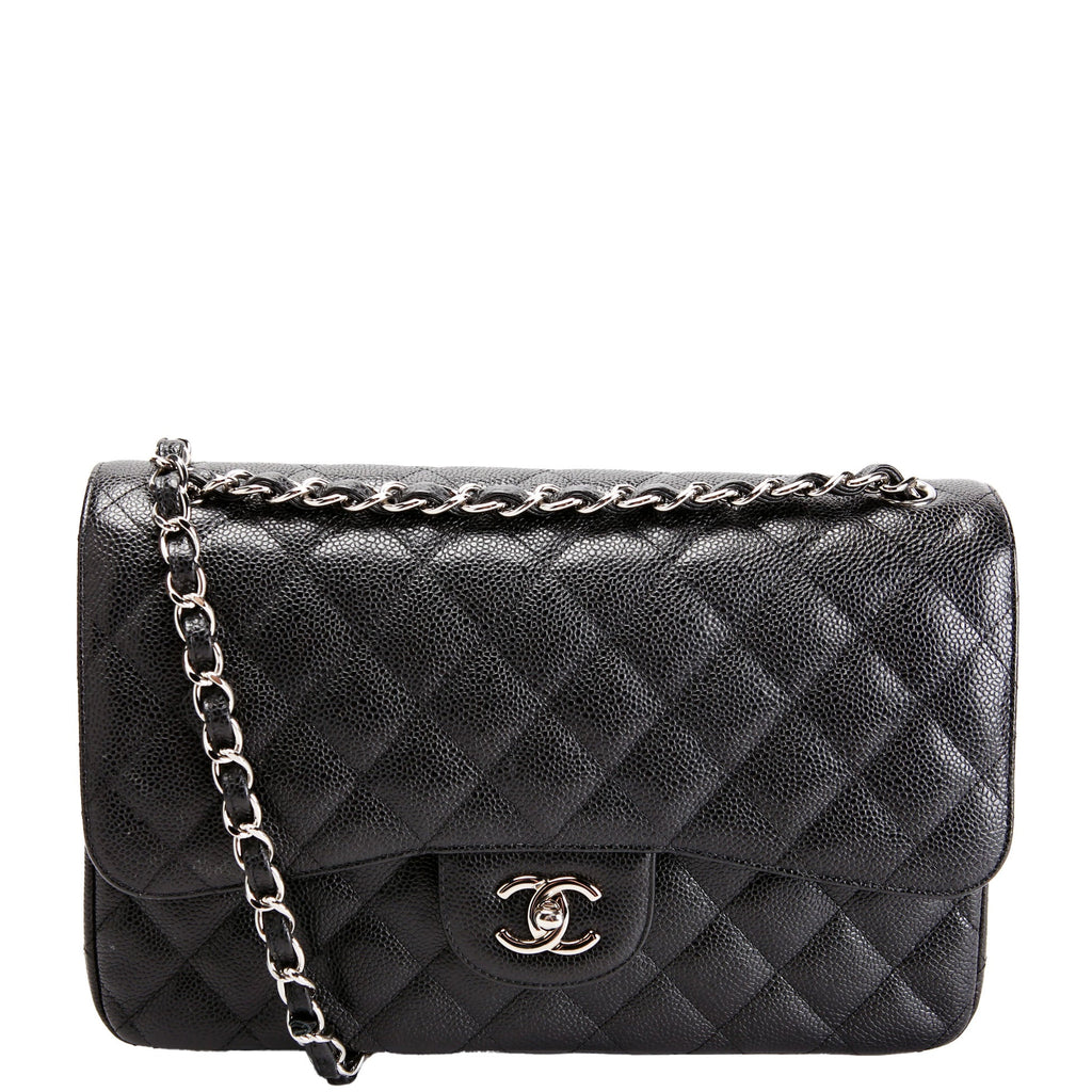 Classic Flap Jumbo Caviar 23M Black